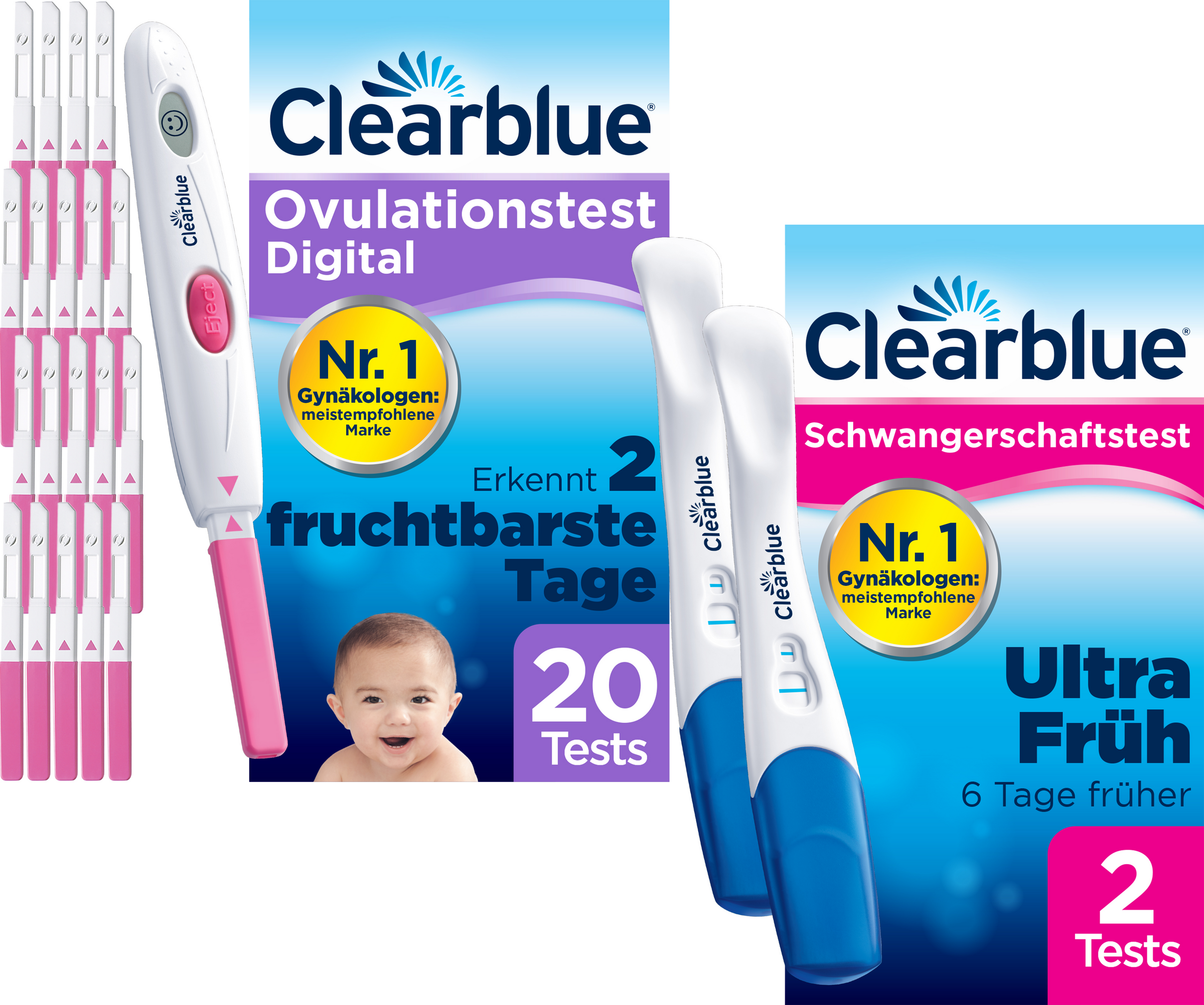 Clearblue Schwangerschaftstest Vorteilsset