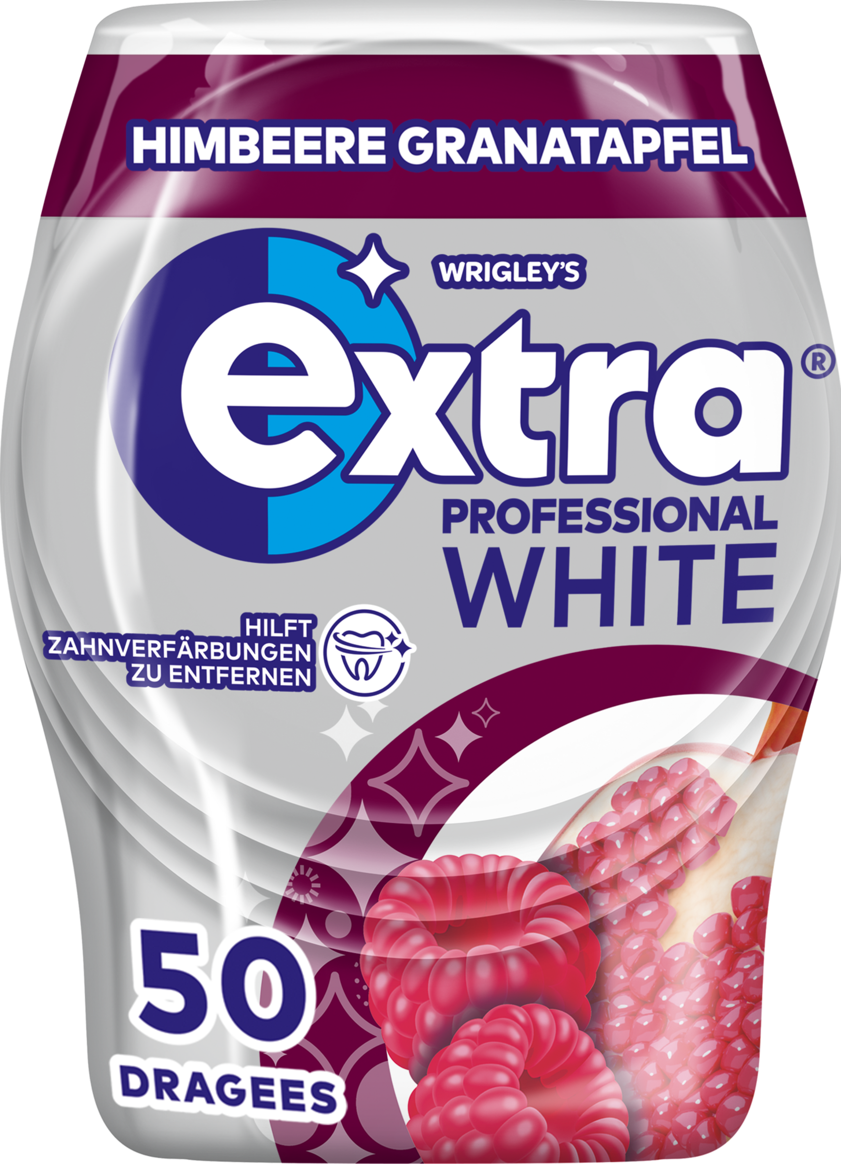 Wrigley`s Extra Professional White Himbeere Granatapfel, zuckerfreier Kaugummi
