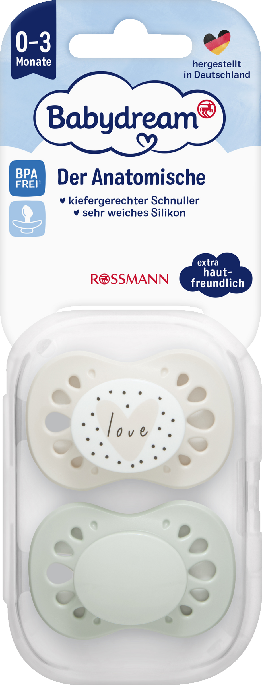 Babydream Beruhigungssauger "Der Anatomische" Silikon 0-3M.