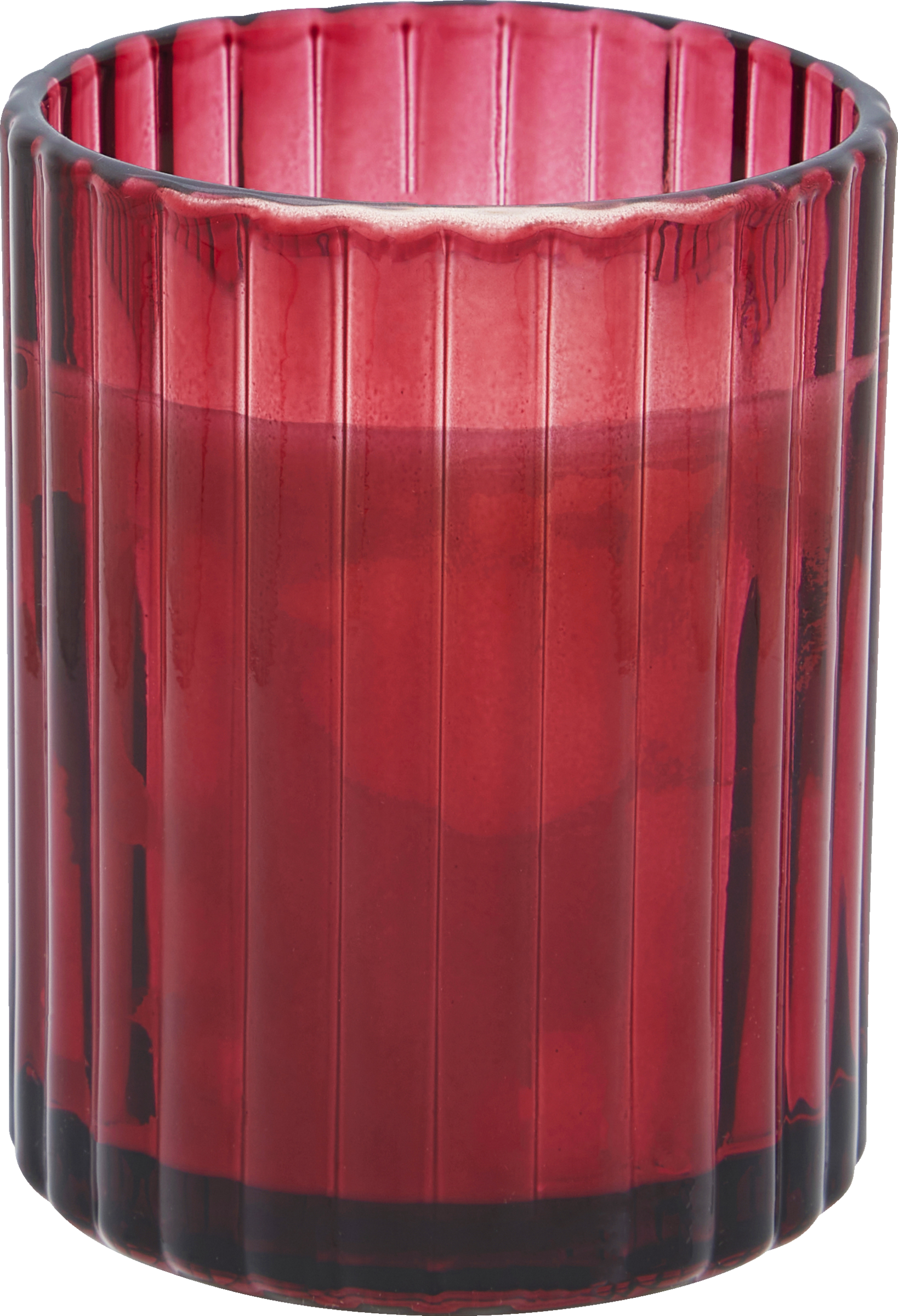 RUBIN LICHT Rillenduftkerze Shiny gold/bordeaux