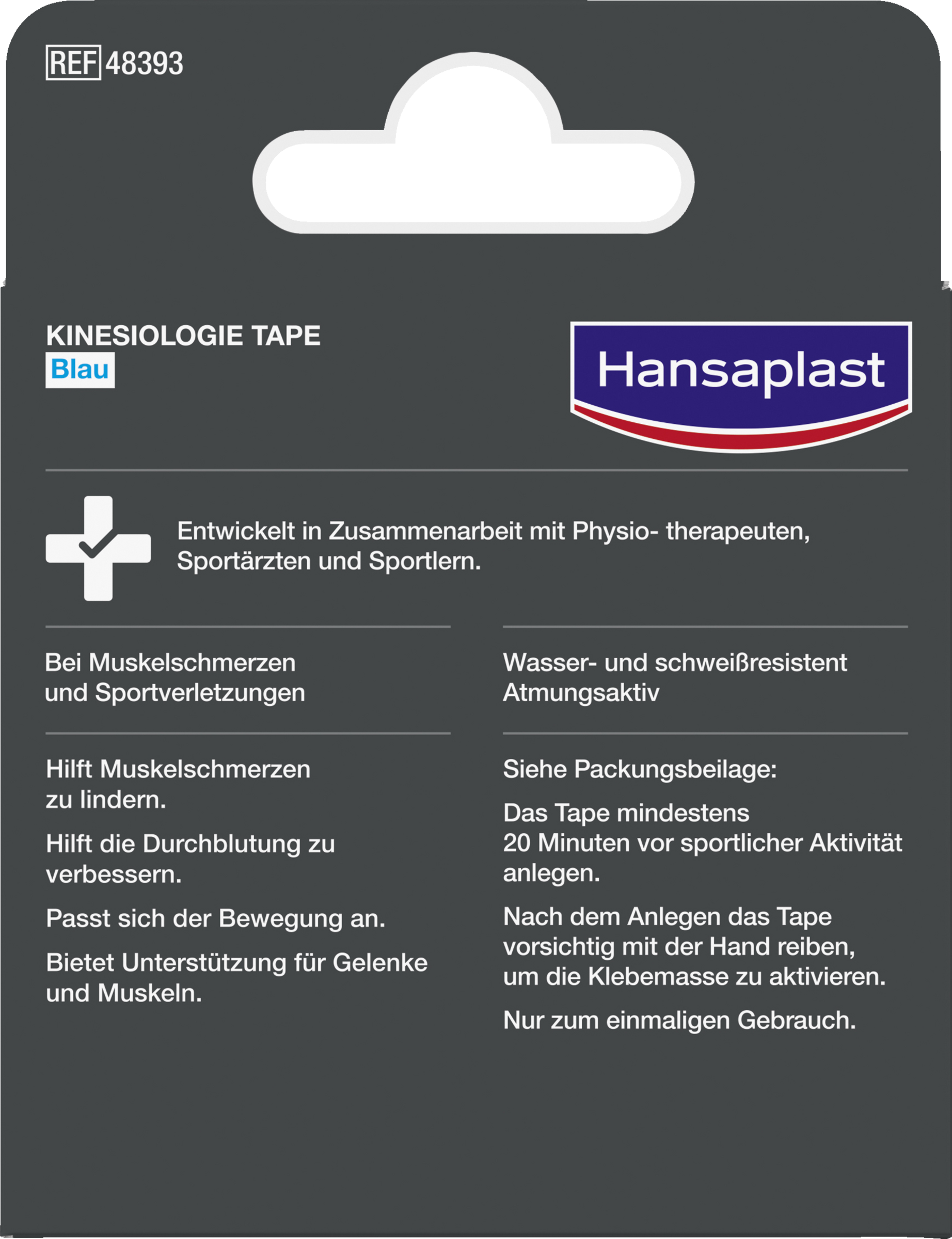 شريط لاصق للكينزيولوجي أزرق 3