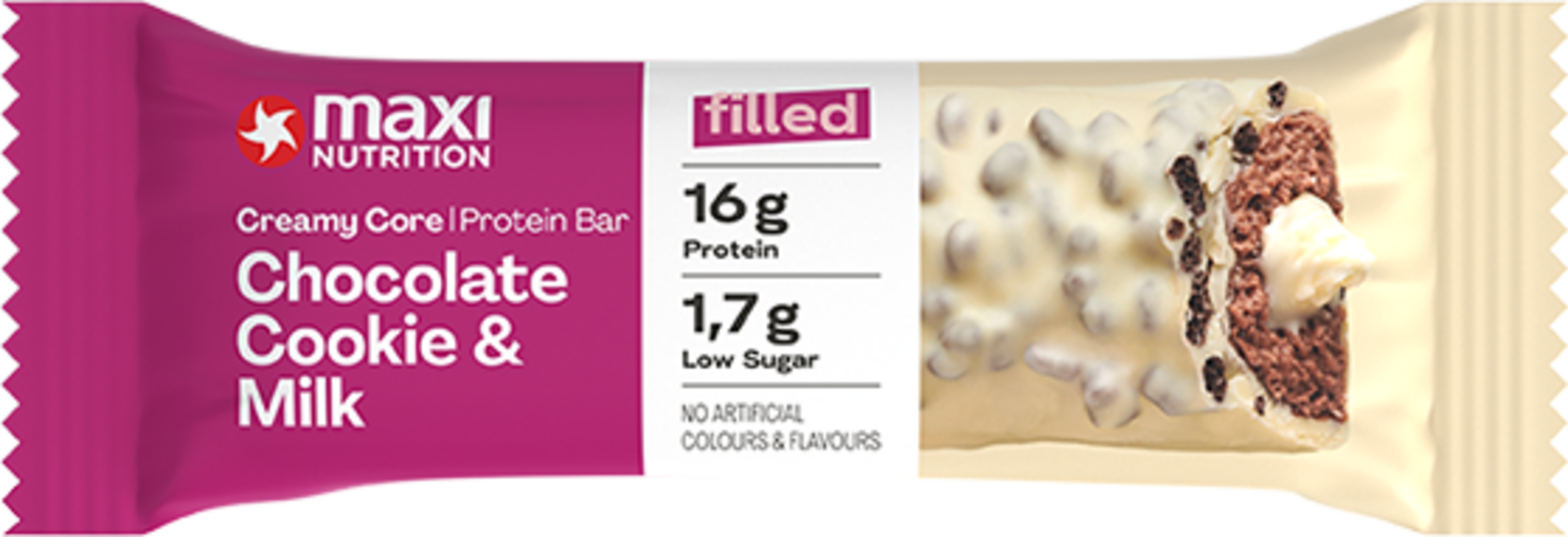 MaxiNutrition Creamy Core Protein Bar Chocolate, Cookie & Milk