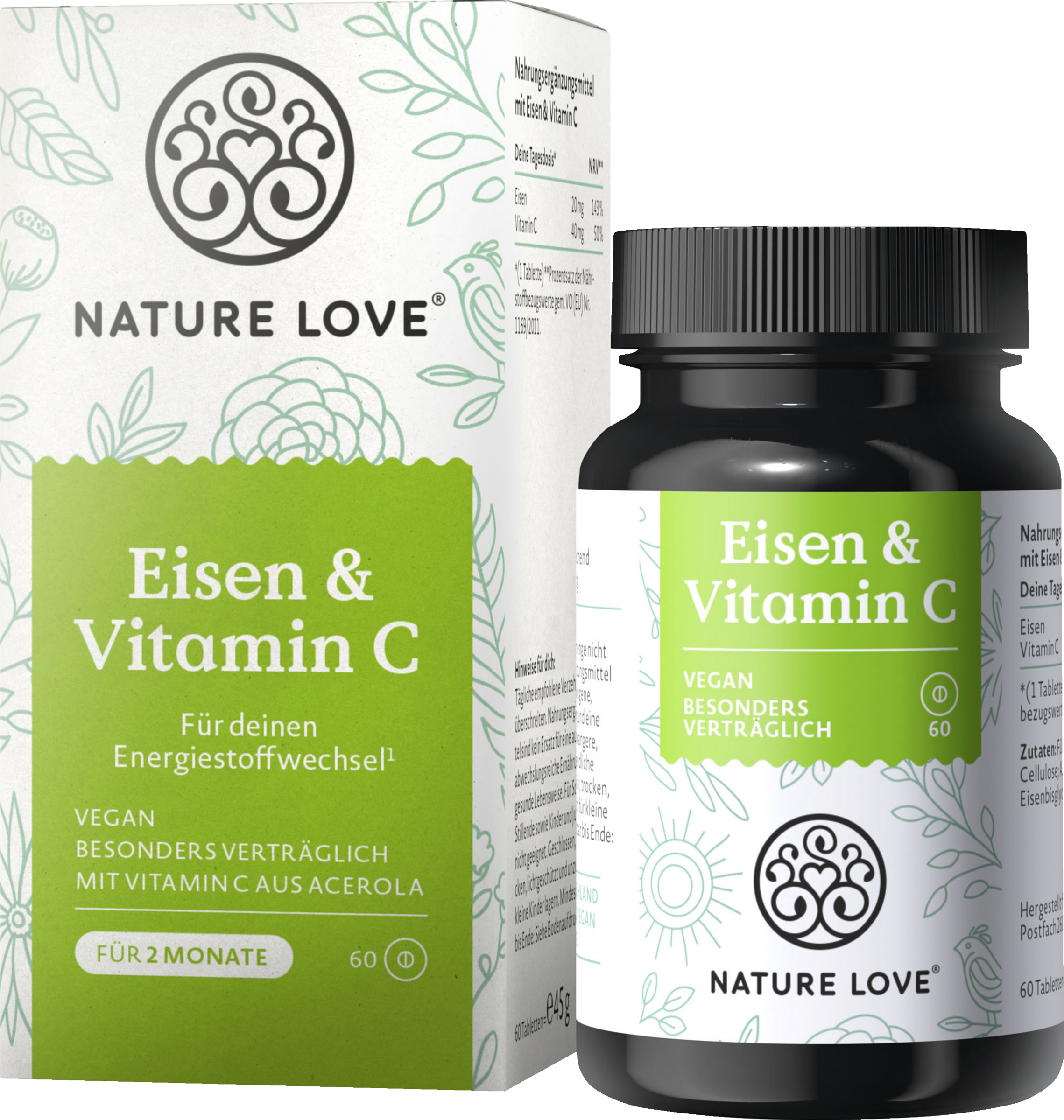 Nature Love Eisen & Vitamin C Tabletten