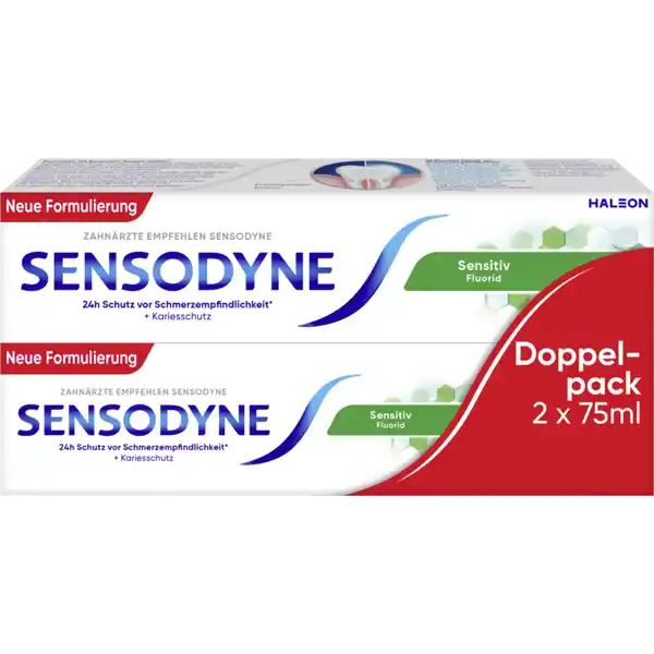 معجون أسنان بالفلورايد عبوة مزدوجة