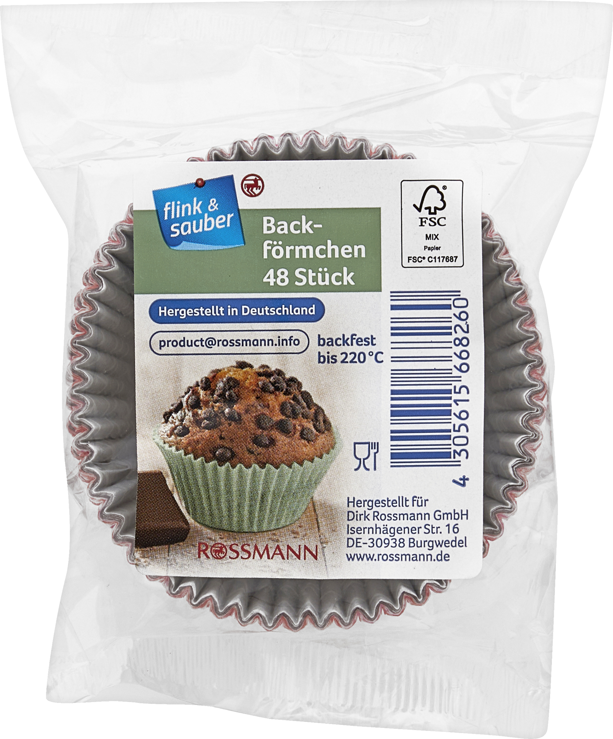 Backförmchen bedruckt 48 Stück