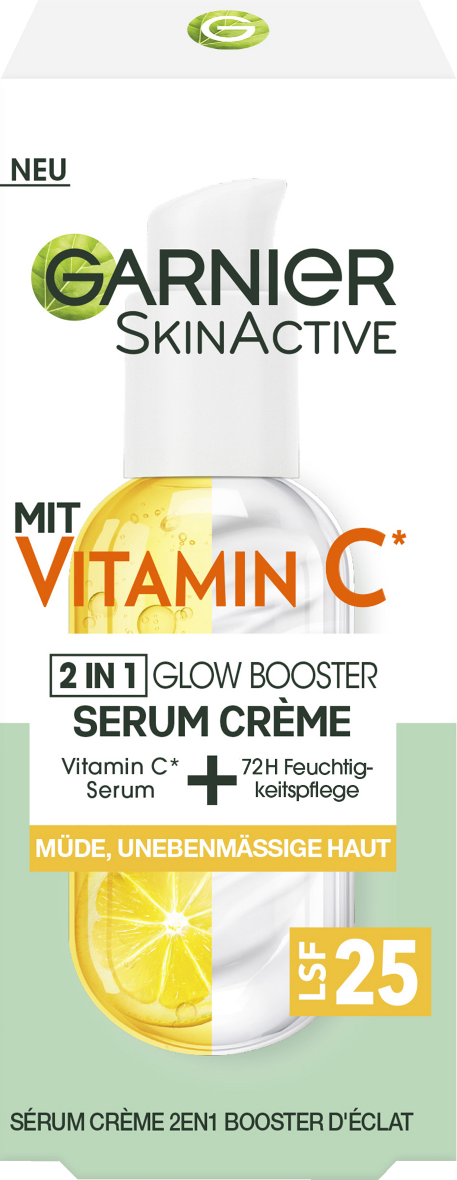 Garnier SkinActive 2in1 Vitamin C Glow Booster Crème LSF 25
