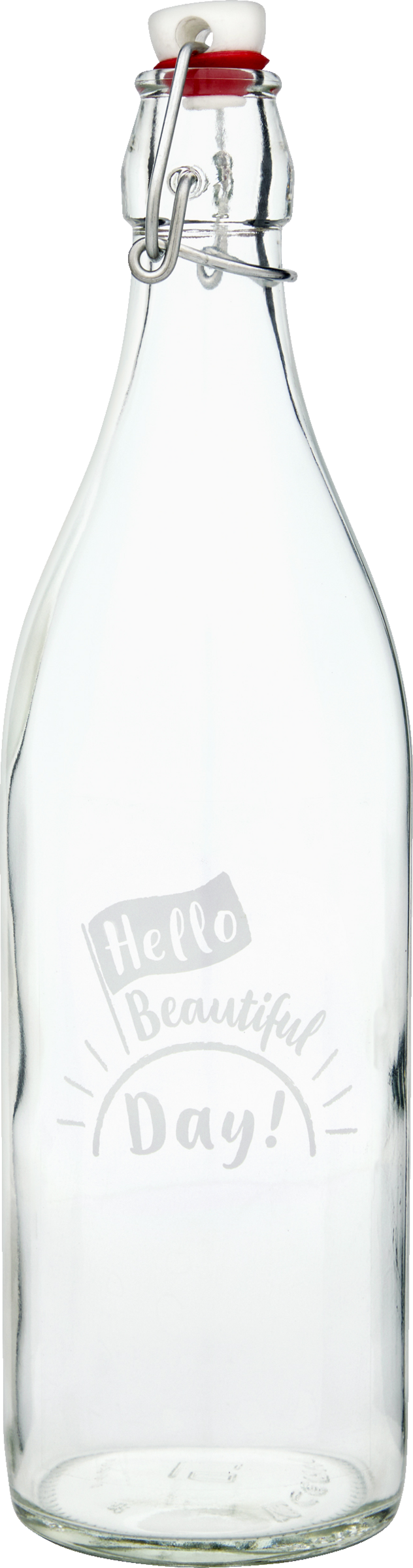 Bügelflasche Dekor 1l (rund)