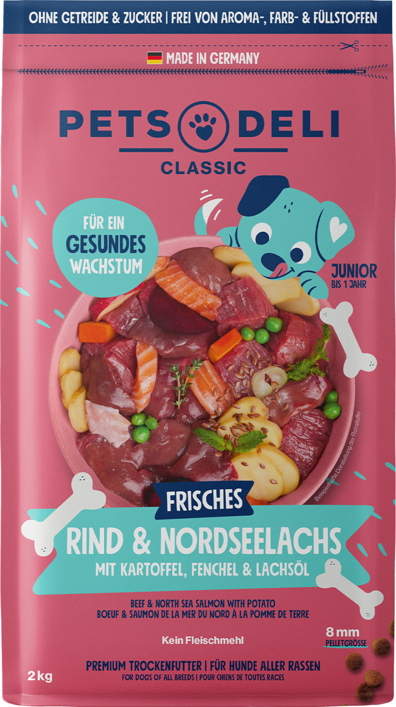 Trockenfutter Junior Rind & Lachs