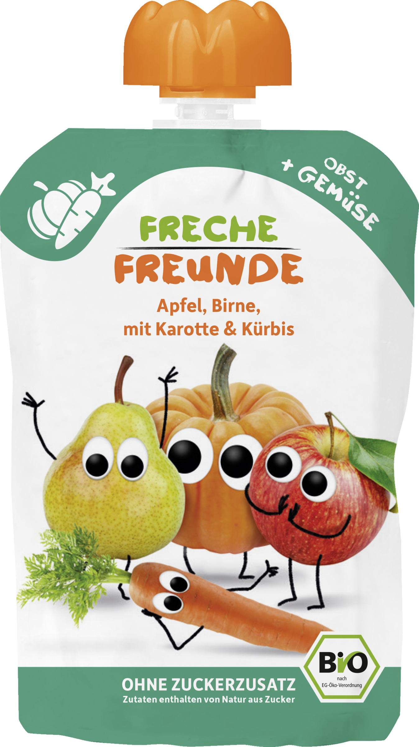 Freche Freunde Bio Quetschie Apfel, Birne, Karotte & Kürbis