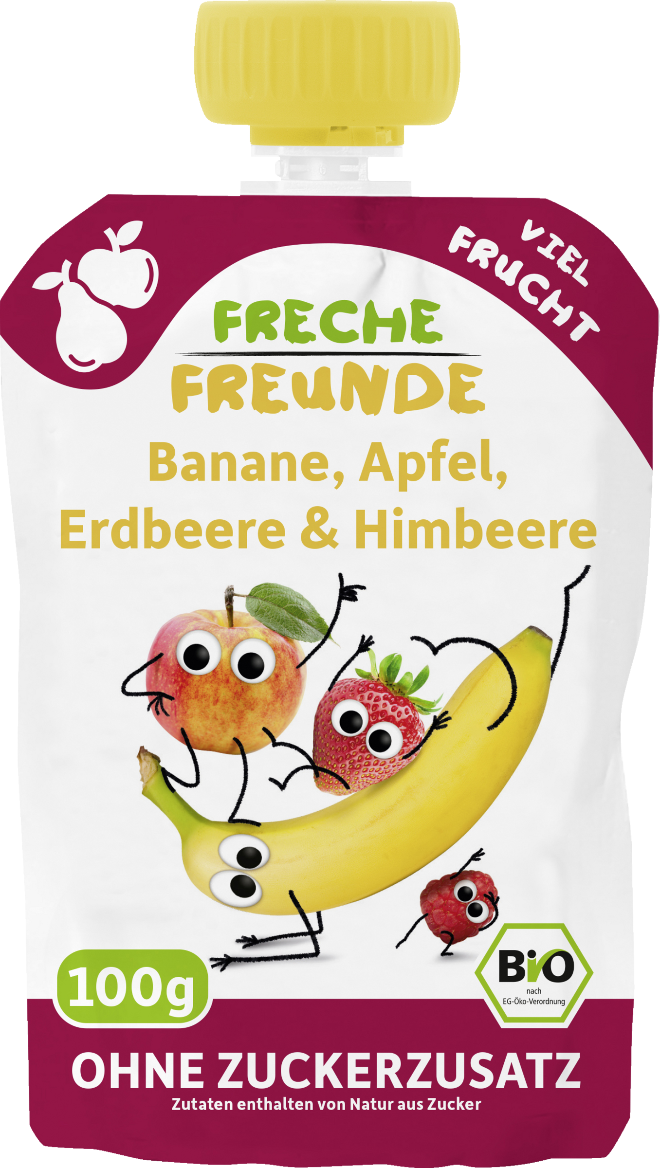Freche Freunde Bio Quetschie Banane, Apfel, Erdbeere & Himbeere