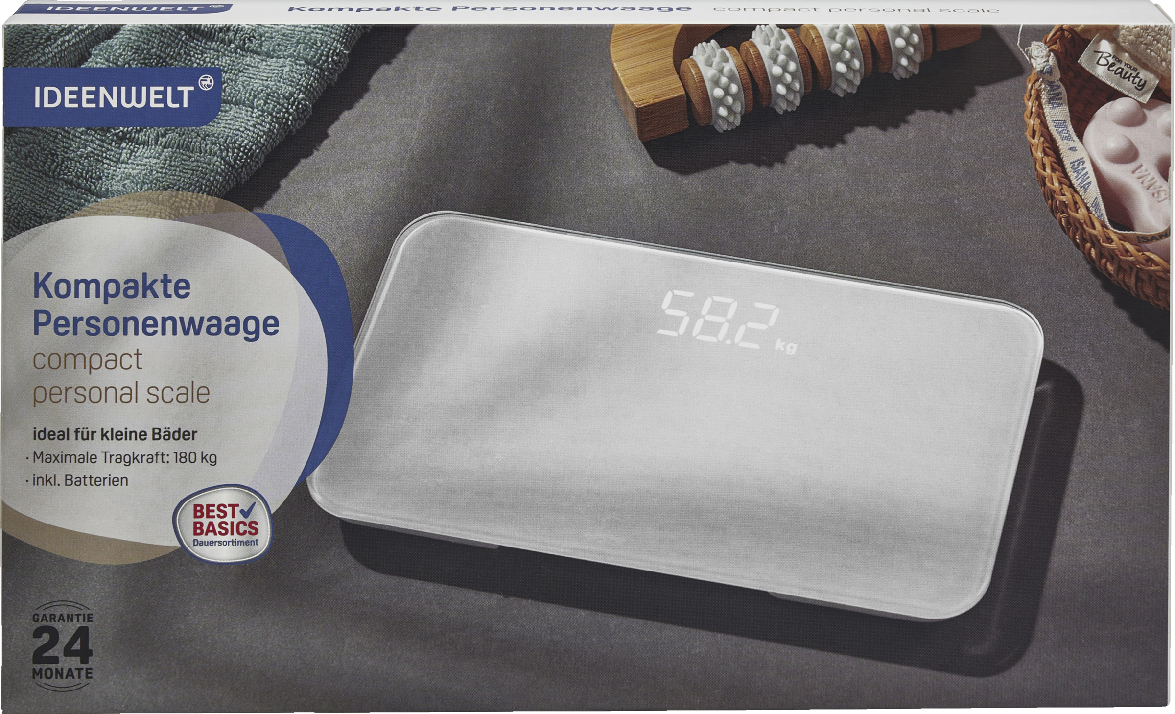 IDEENWELT Best Basics Kompakte Personenwaage