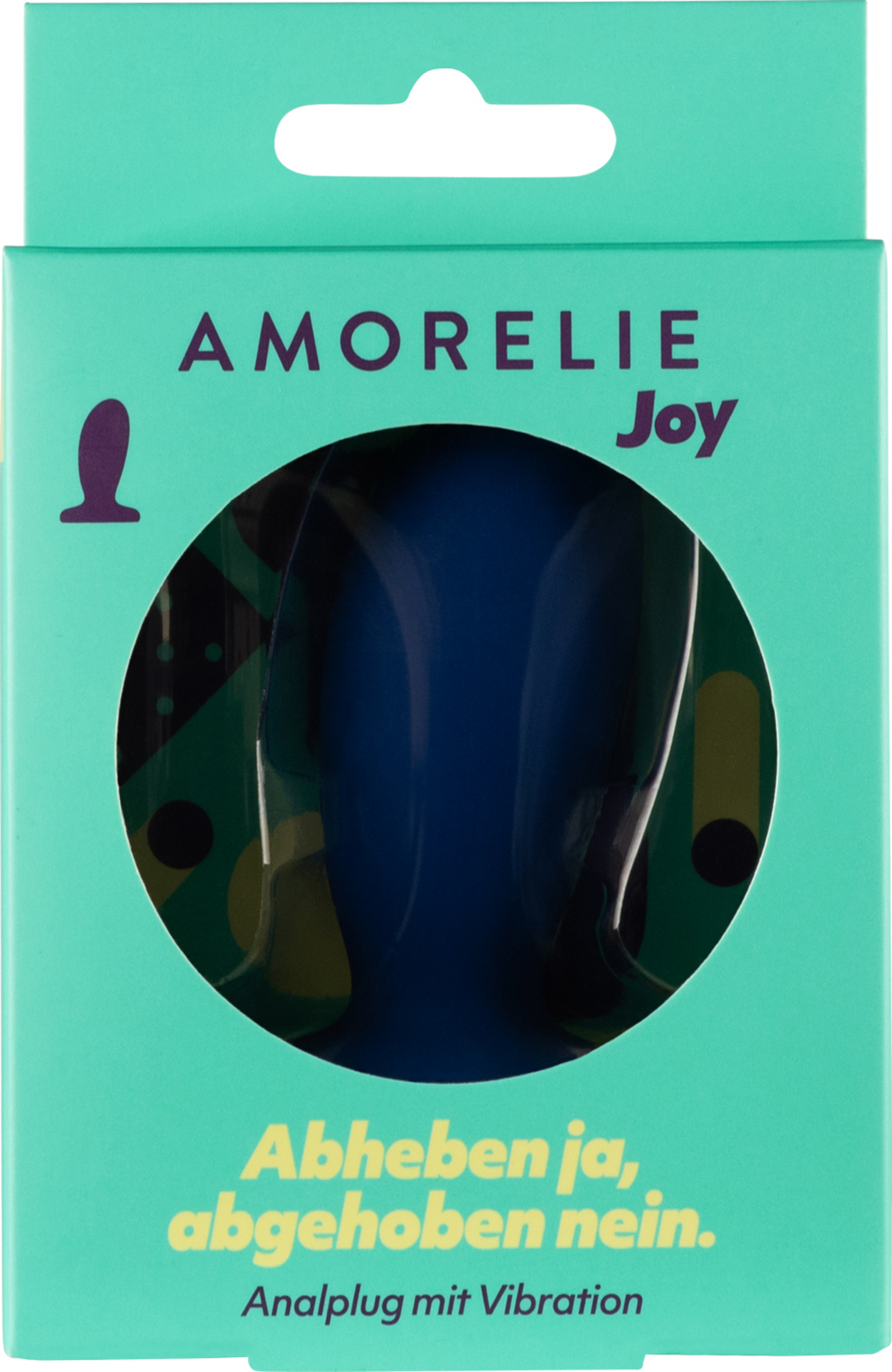 AMORELIE Joy Analplug mit Vibration Fly blau