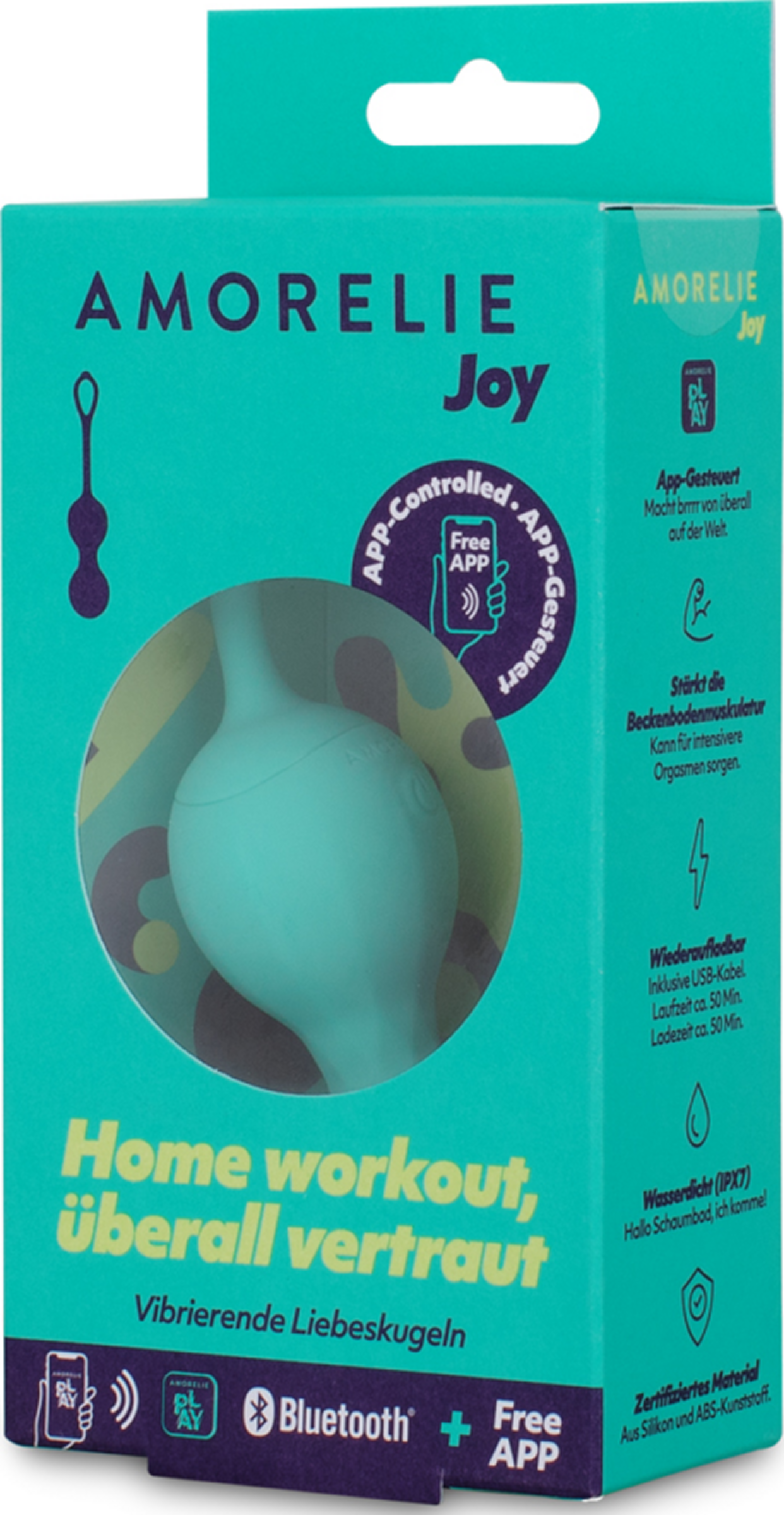 AMORELIE Joy Vibrierende Liebeskugeln Shimmer türkis