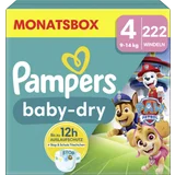 Baby Dry Windeln Paw Patrol Gr. 4 Maxi (9-14 kg) Monatsbox 222 Stück