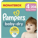 Baby Dry Windeln Gr. 4 Maxi (9-14 kg) Monatsbox 204 Stück