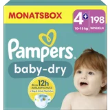 Baby Dry Windeln Gr. 4+ Maxi Plus (10-15 kg) Monatsbox 198 Stück