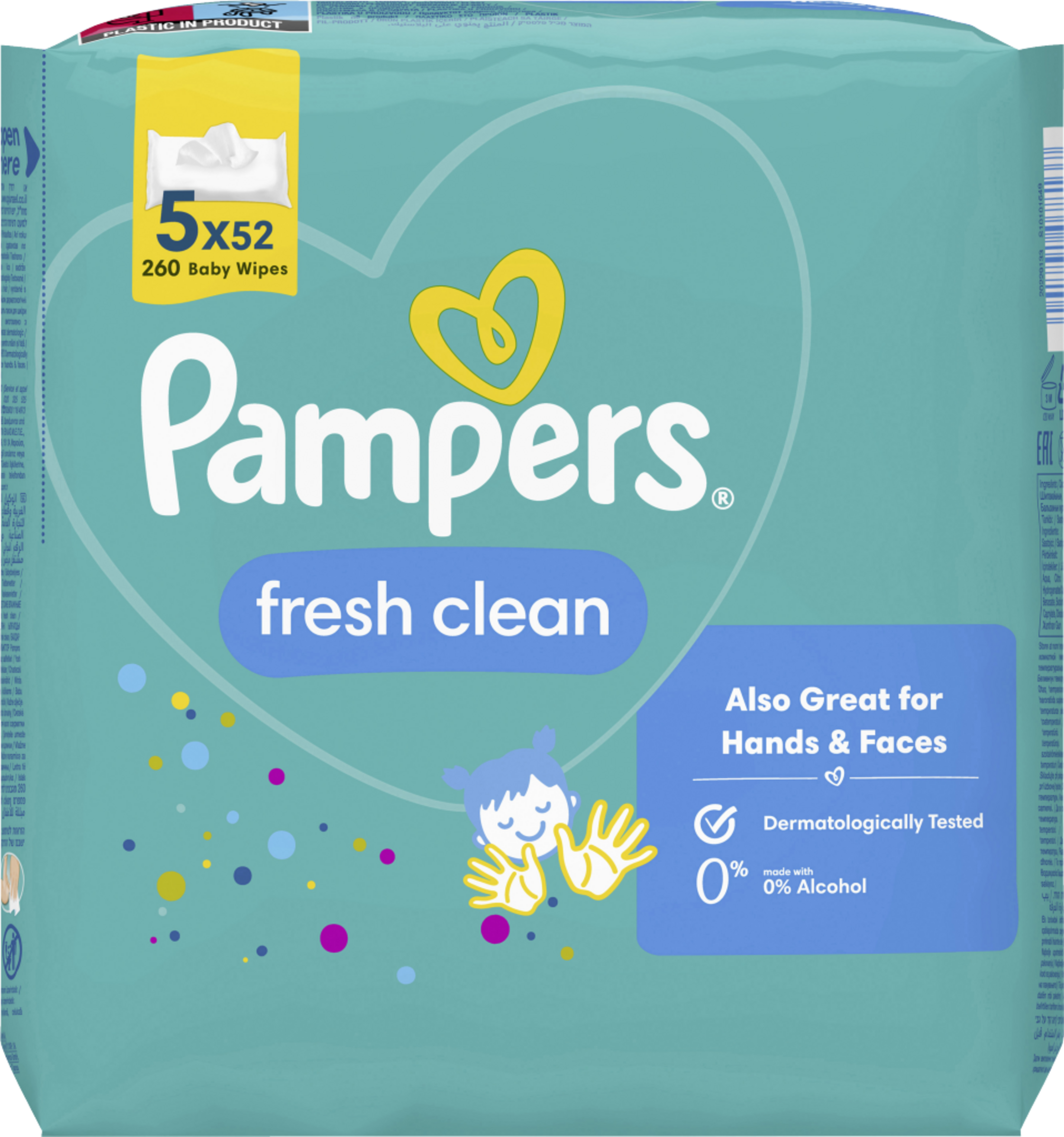 Feuchttücher Fresh Clean (5x52 Stück) 260 Stück