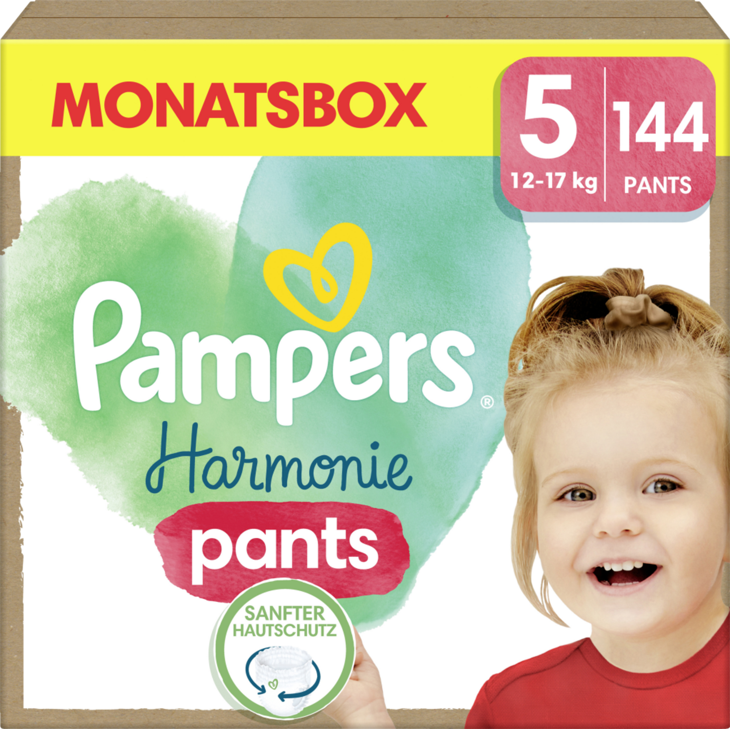 Pampers Harmonie Pants Gr. 5 Junior (12-17 kg) Monatsbox 144 Stück