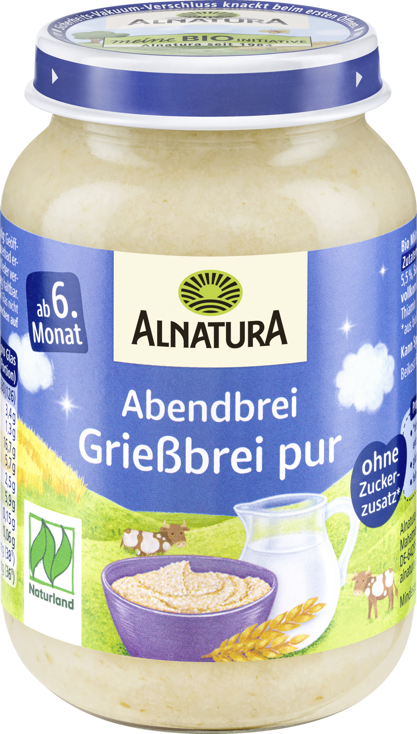 Alnatura Abendbrei Grießbrei pur (ab dem 6. Monat) Naturland
