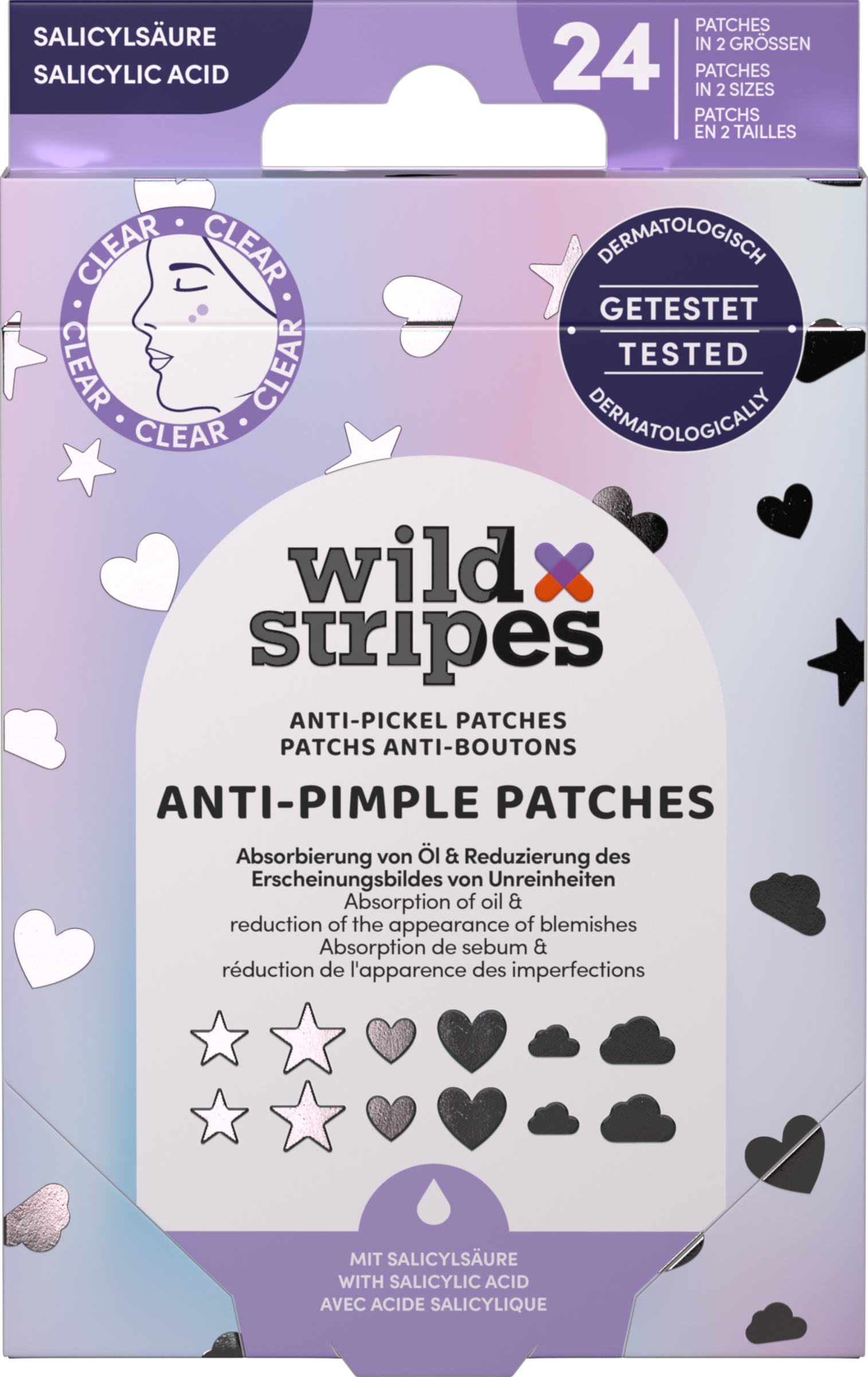 Wild Stripes Anti-Pimple Patches Holo Clear