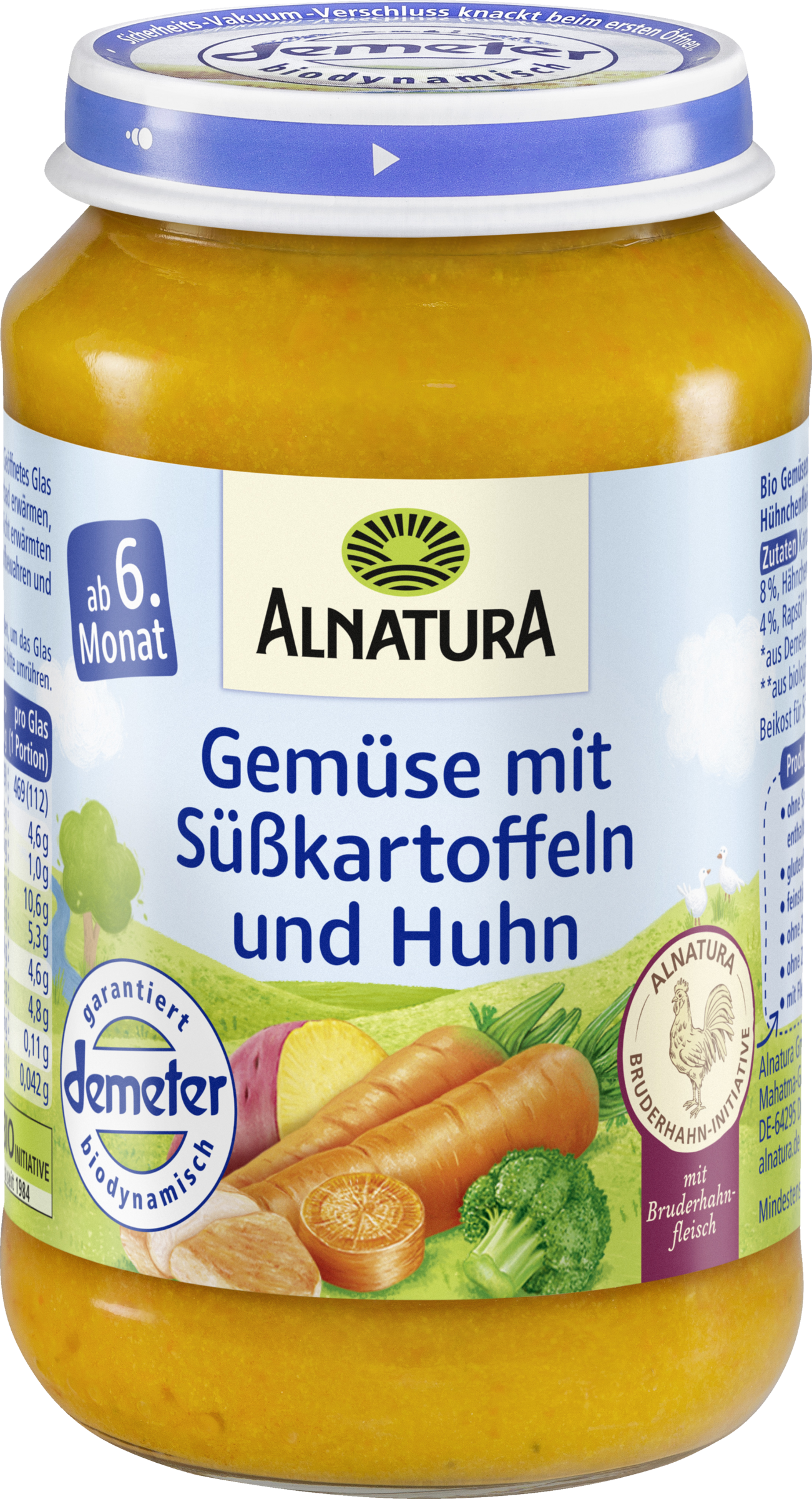 Alnatura Bio Gemüse mit Süßkartoffeln und Huhn