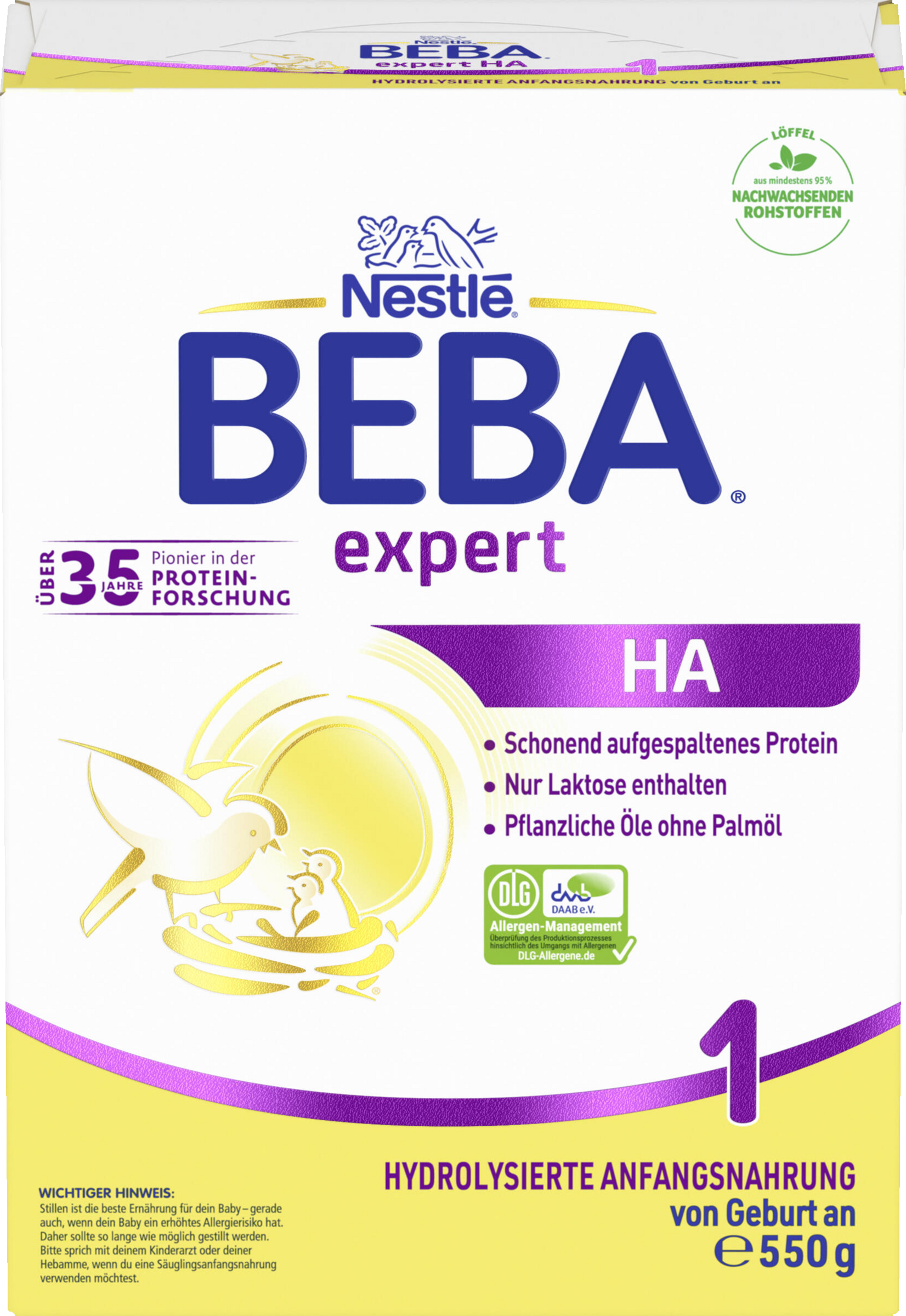 BEBA Expert HA1 Säuglingsanfangsnahrung von Geburt an