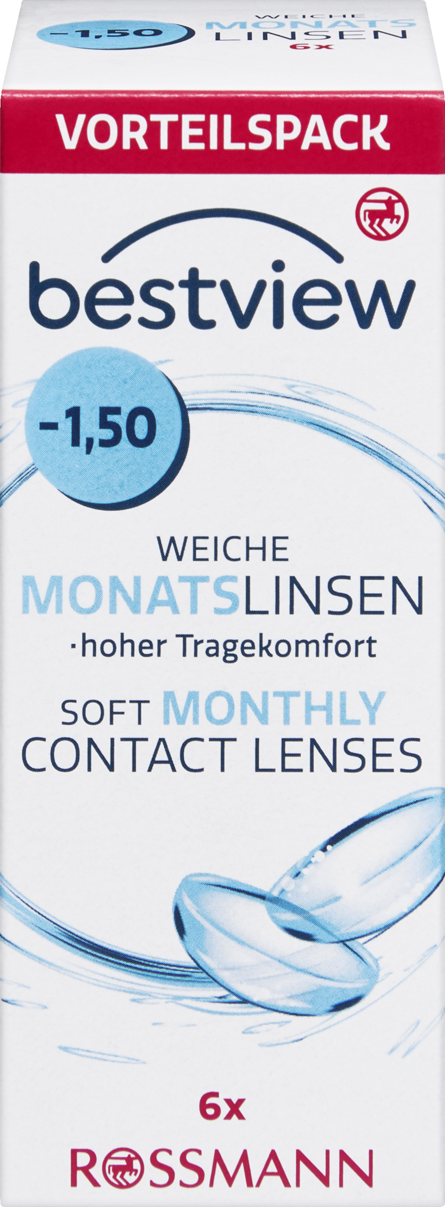 عبوة توفير عدسات شهرية ناعمة -1.50