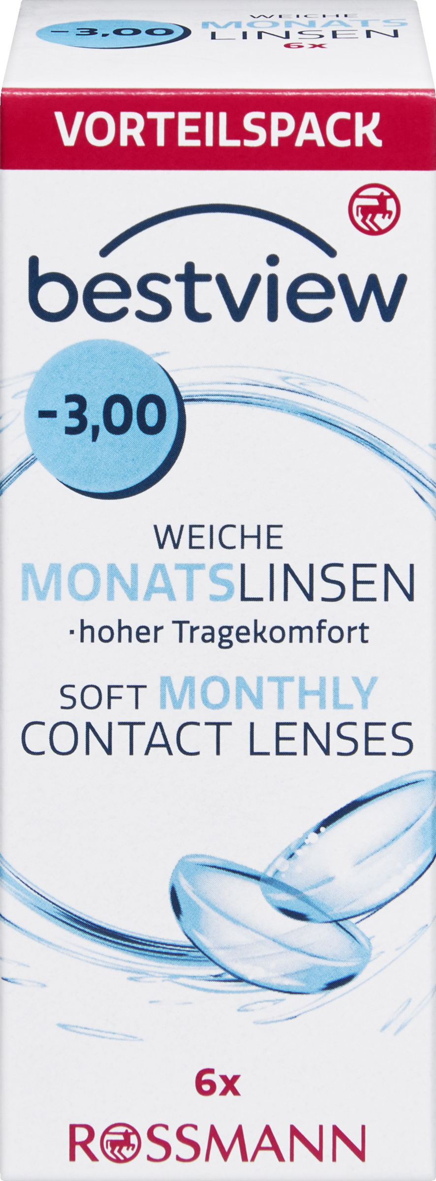 عبوة اقتصادية عدسات شهرية ناعمة -3.00