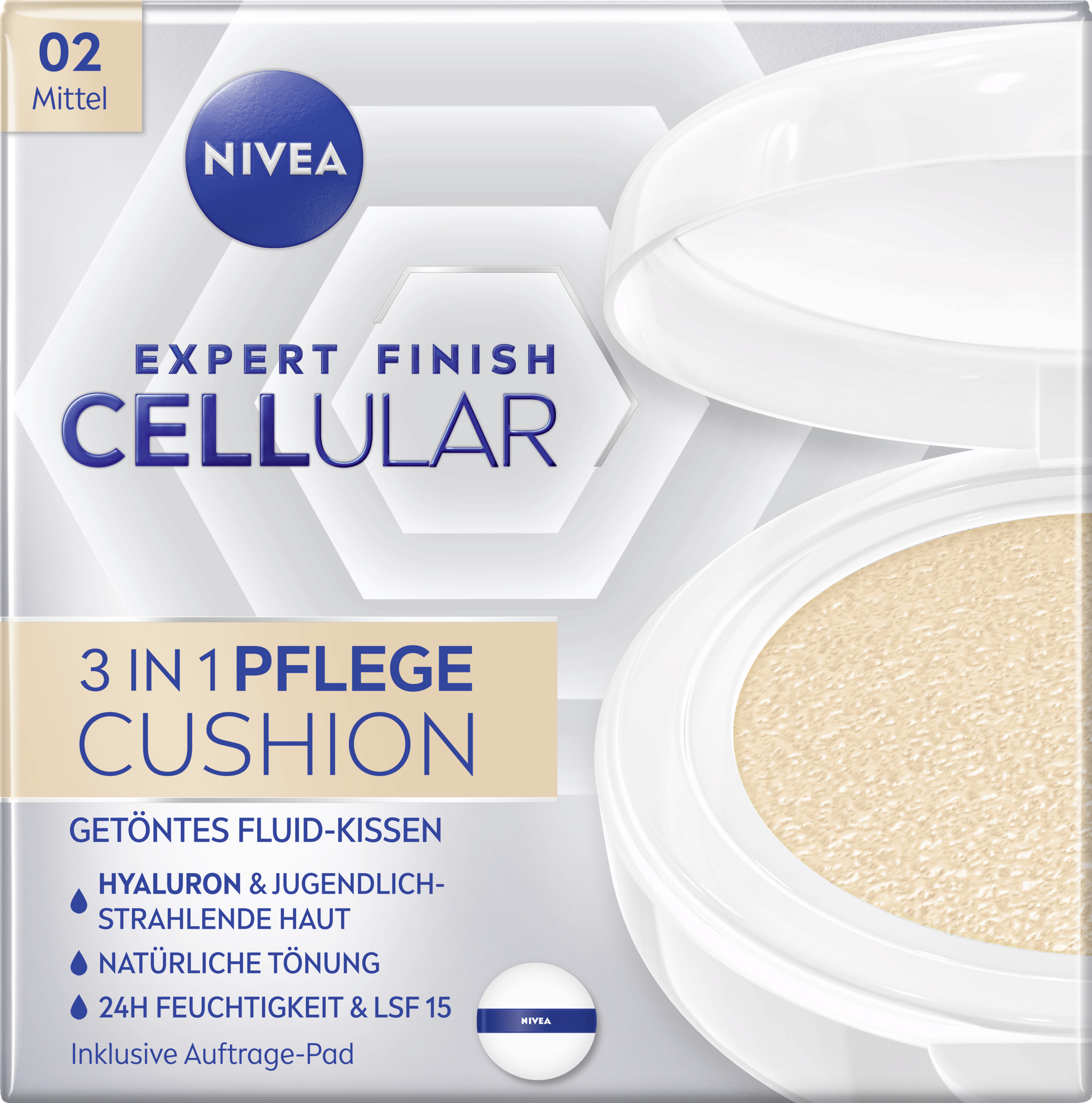 NIVEA Expert Finish Cellular 3in1 Pflege Cushion 02 Mittel