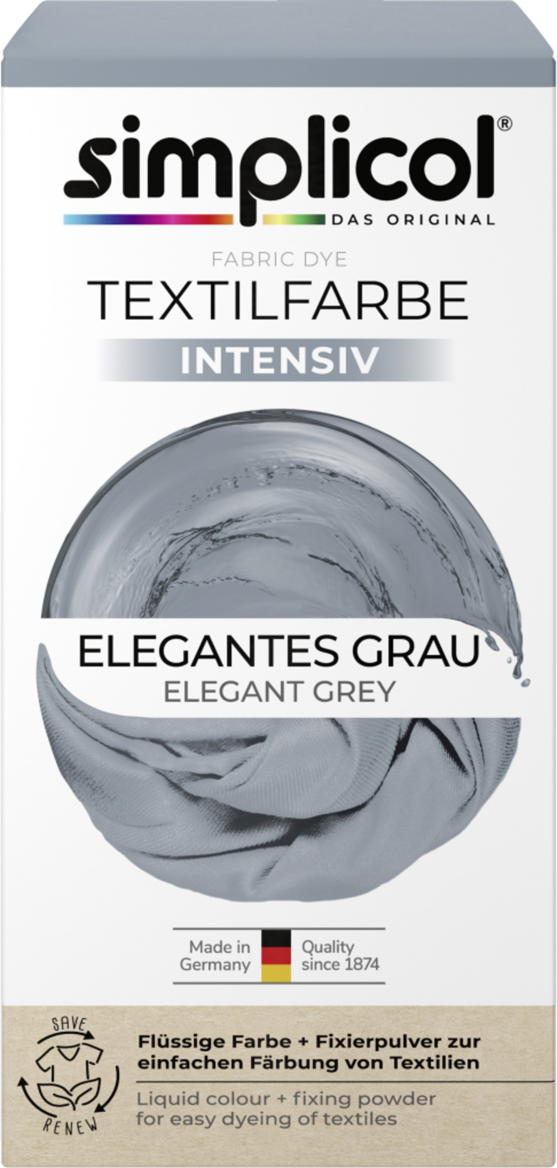 simplicol Textilfarbe Intensiv Elegantes Grau