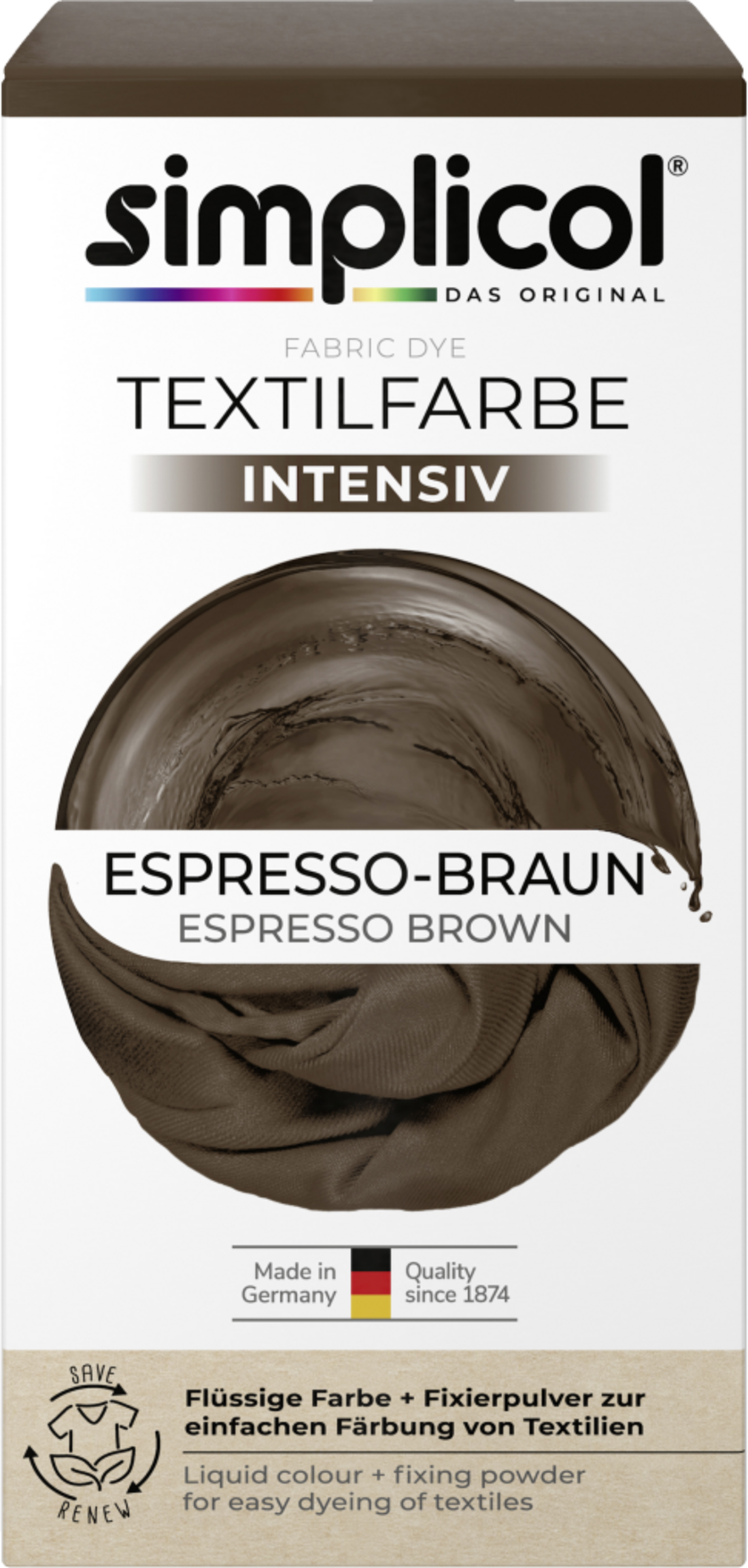 Textilfarbe Intensiv Espresso-Braun