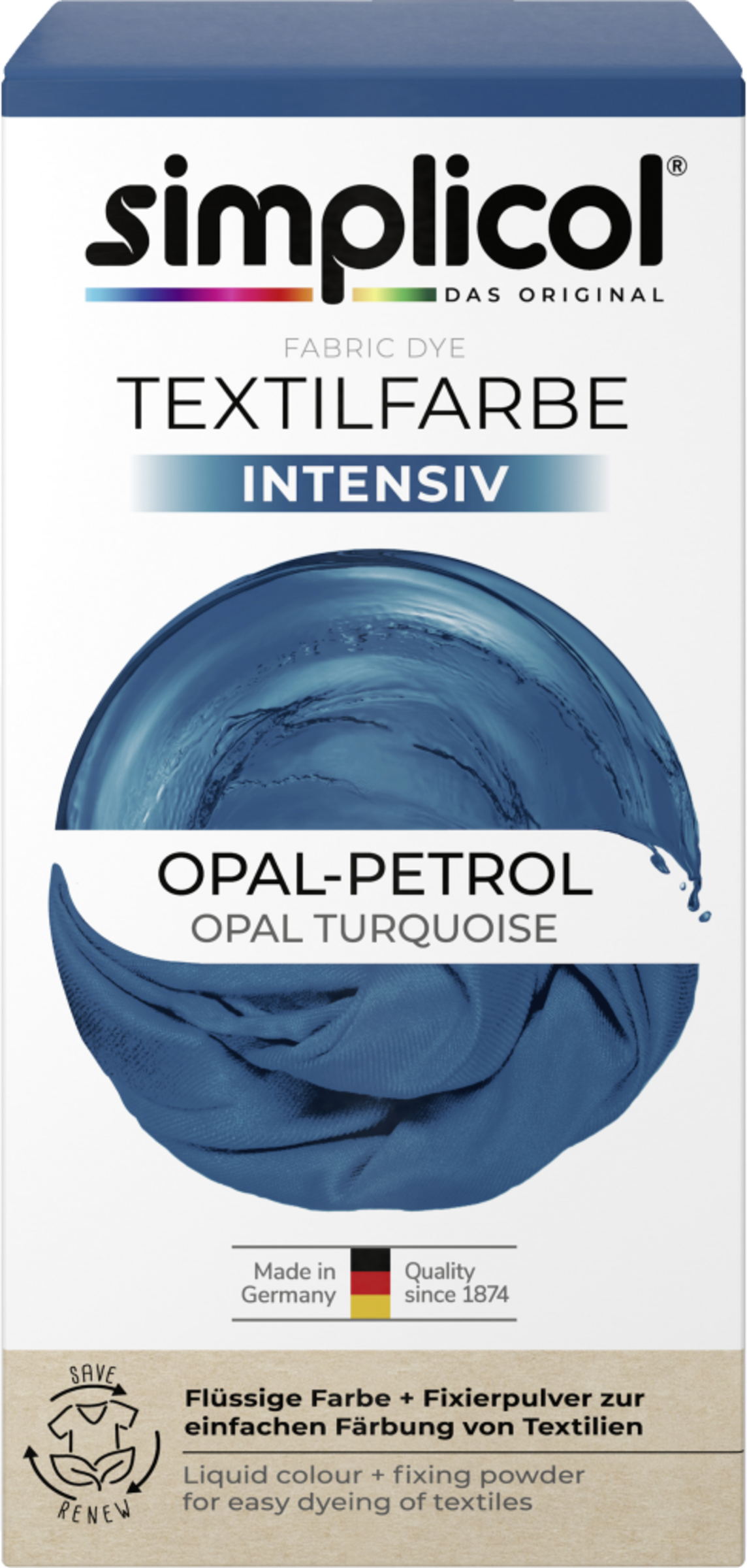 simplicol Textilfarbe Intensiv Opal-Petrol