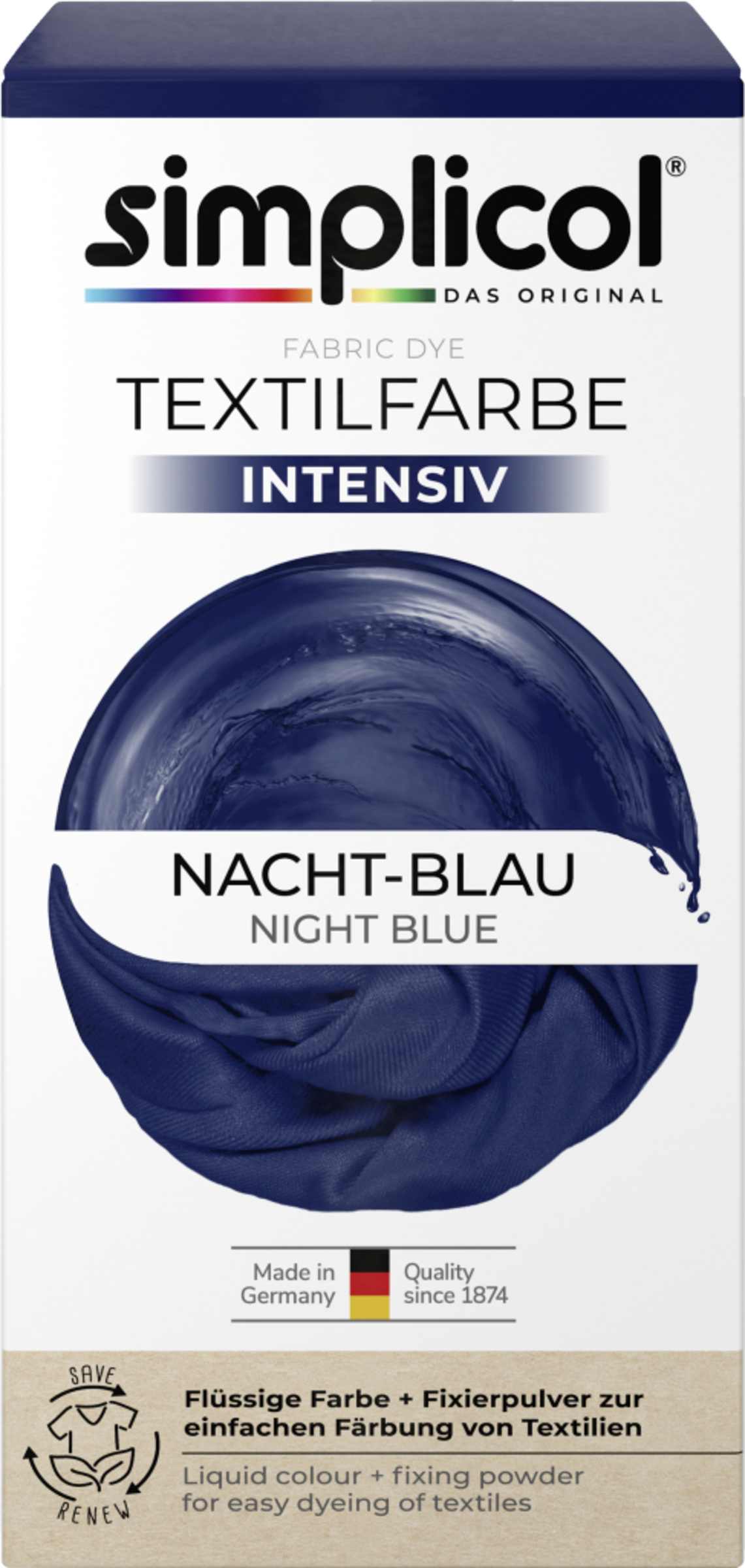 simplicol Textilfarbe Intensiv Nacht-Blau