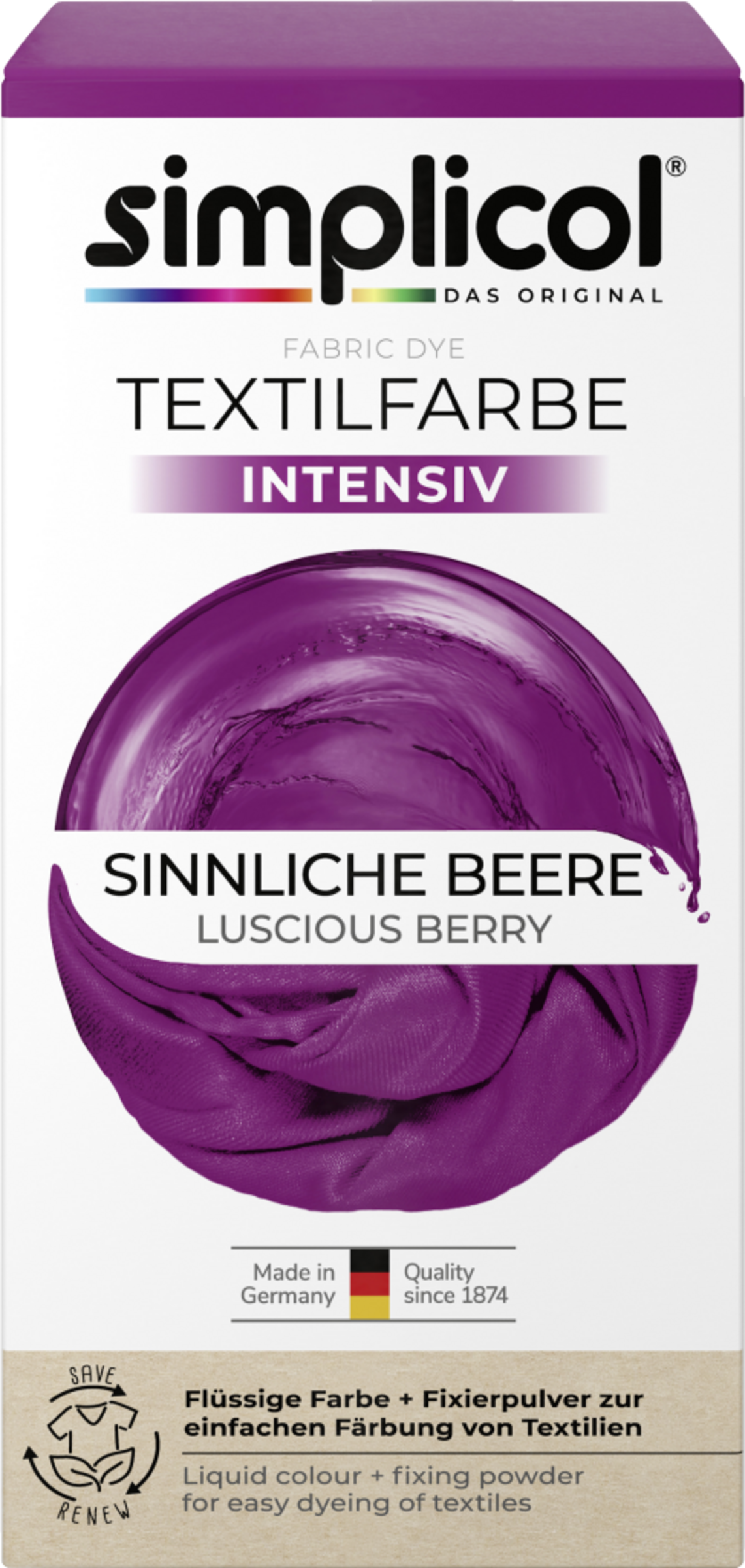 simplicol Textilfarbe Intensiv Sinnliche-Beere