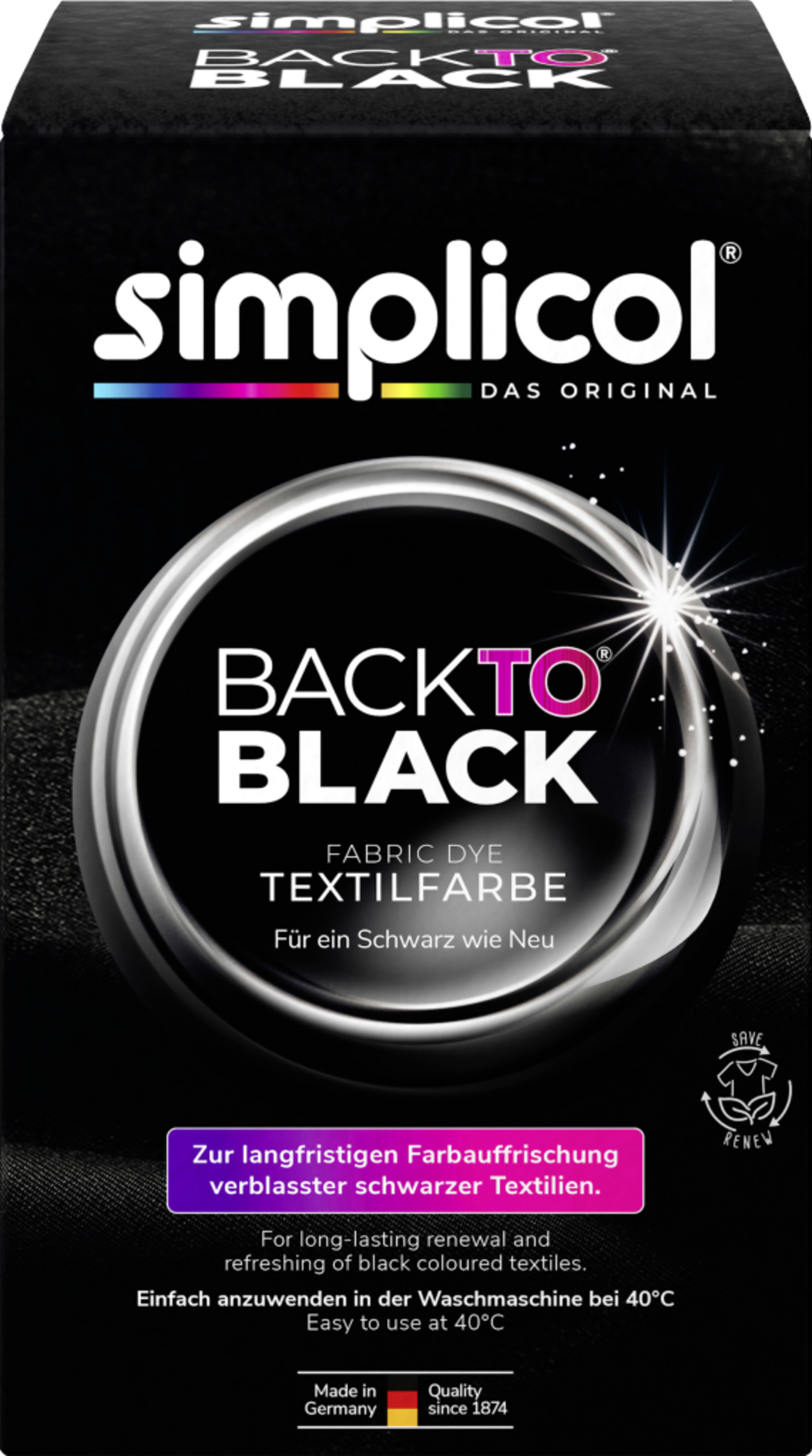 simplicol Back to Black Farberneuerung Schwarz