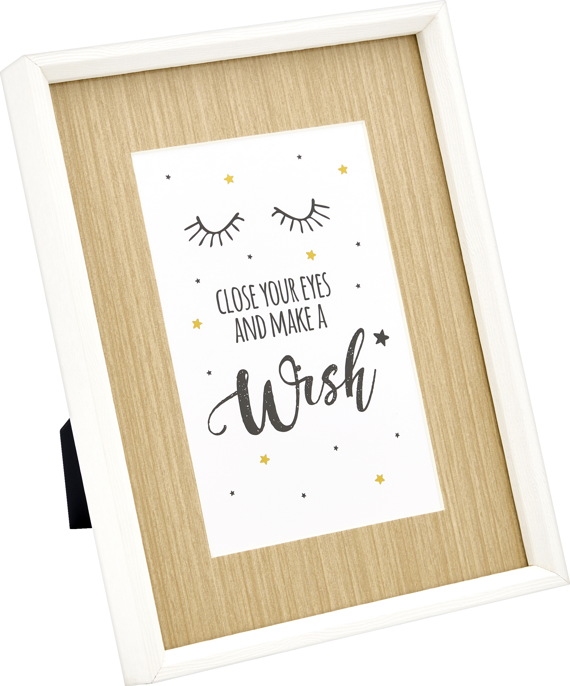 Fotowelt MDF Bilderrahmen weiß/natur