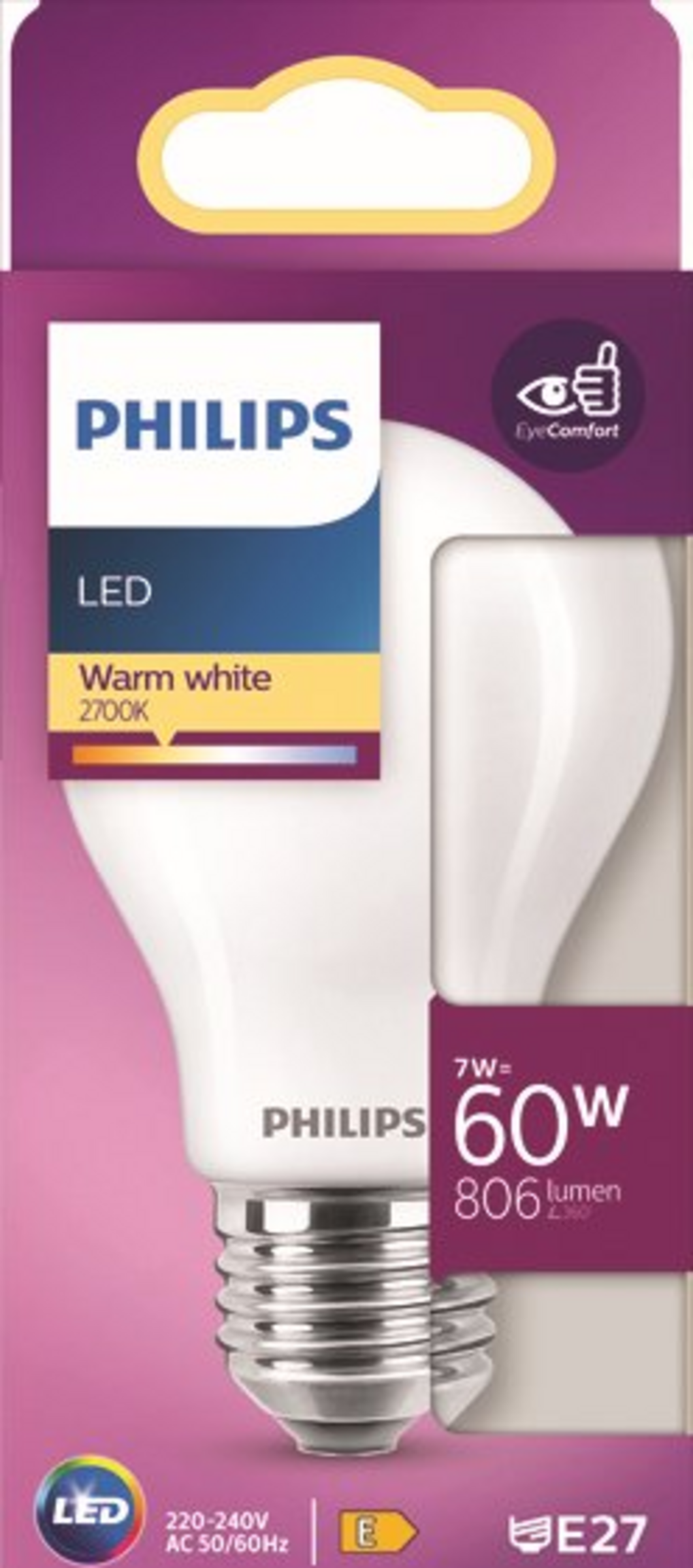 PHILIPS LED Birne 60W matt E27
