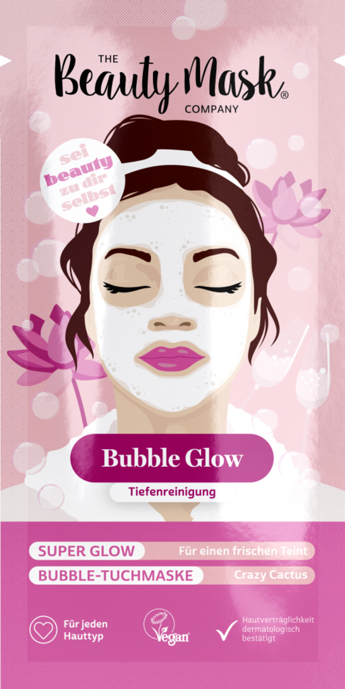 The Beauty Mask Company Bubble Tuchmaske Tiefenreinigung und Super-Glow