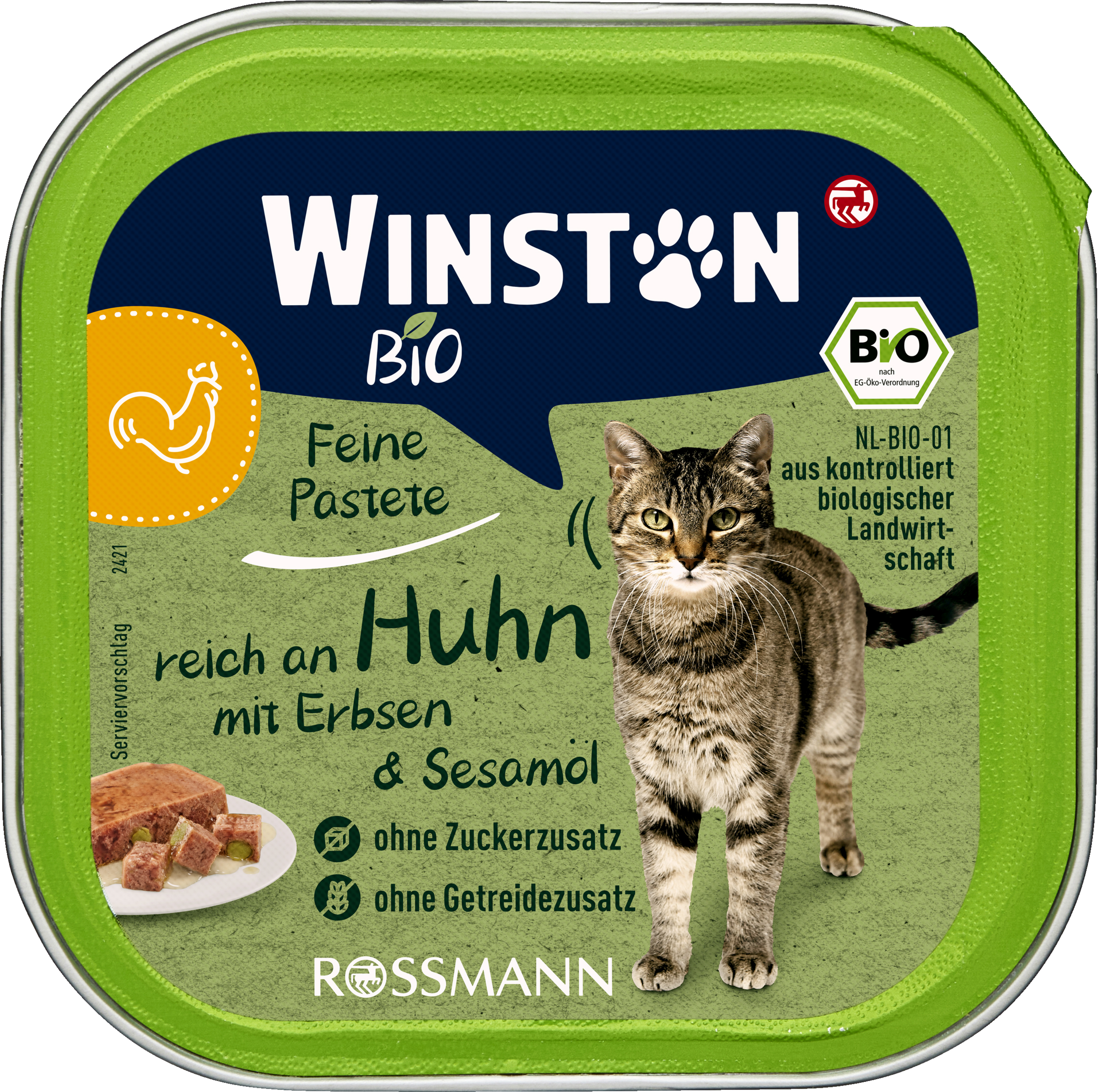 Bio Huhn mit Erbsen & Sesamöl