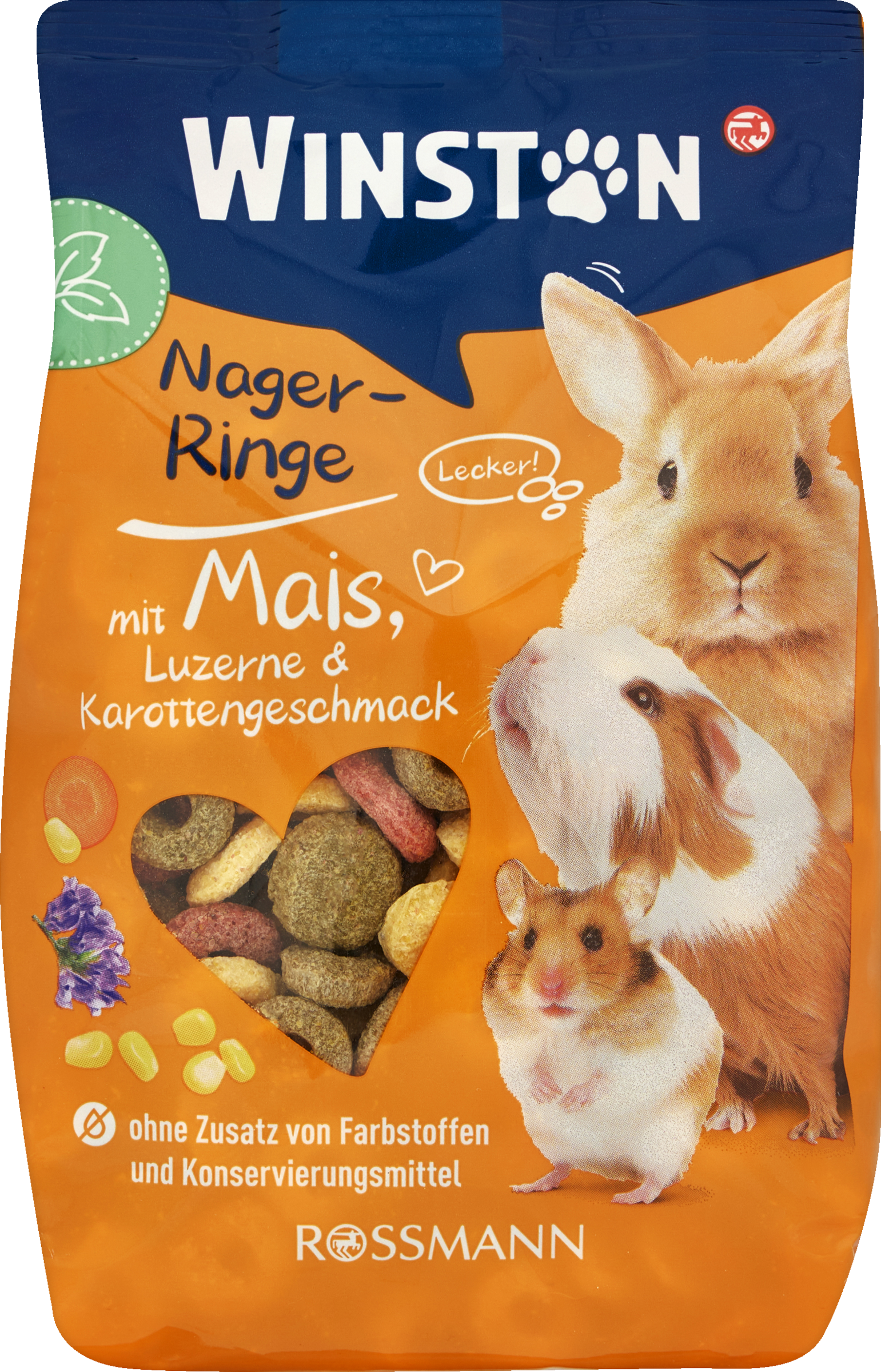 Winston Nager-Ringe mit Mai, Luzerne & Karottengeschmack