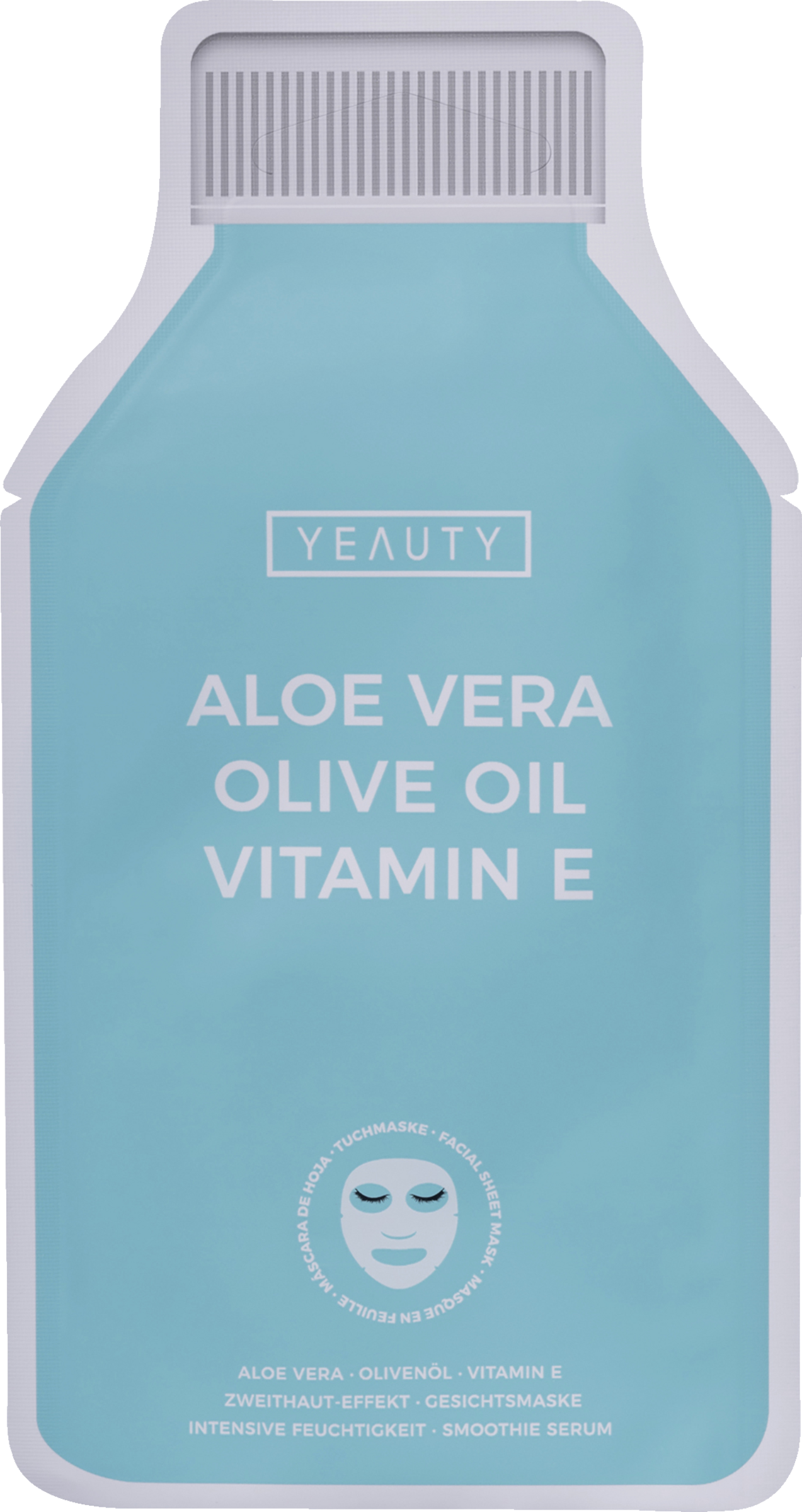 YEAUTY Tuchmaske Aloe Vera, Olivenöl & Vitamin E