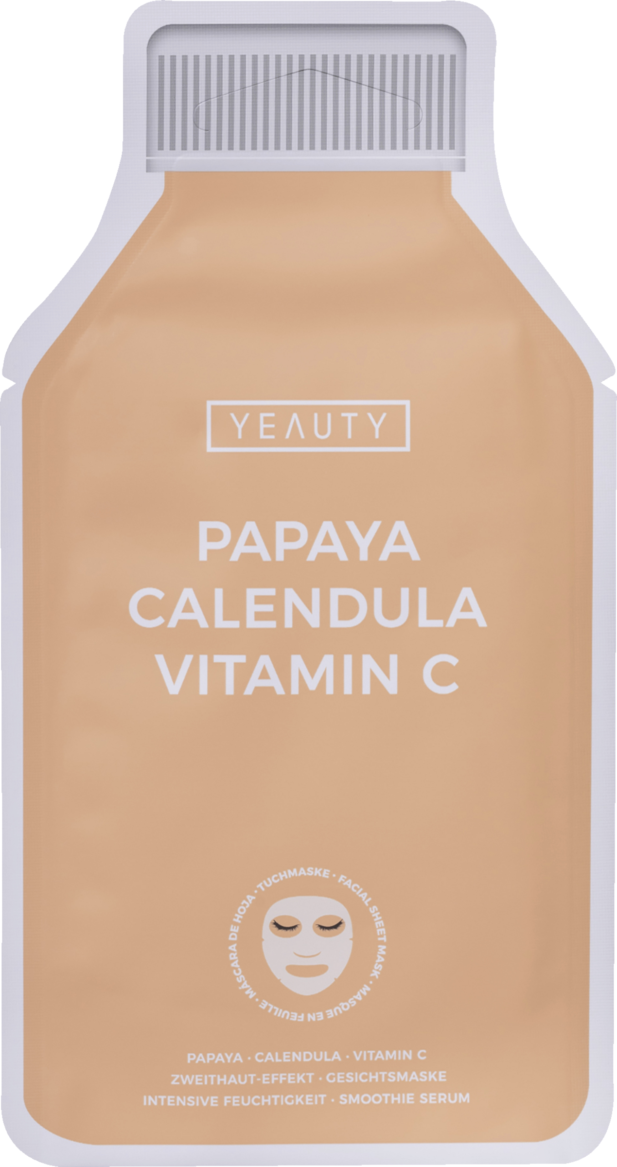 YEAUTY Tuchmaske Papaya, Calendula & Vitamin C