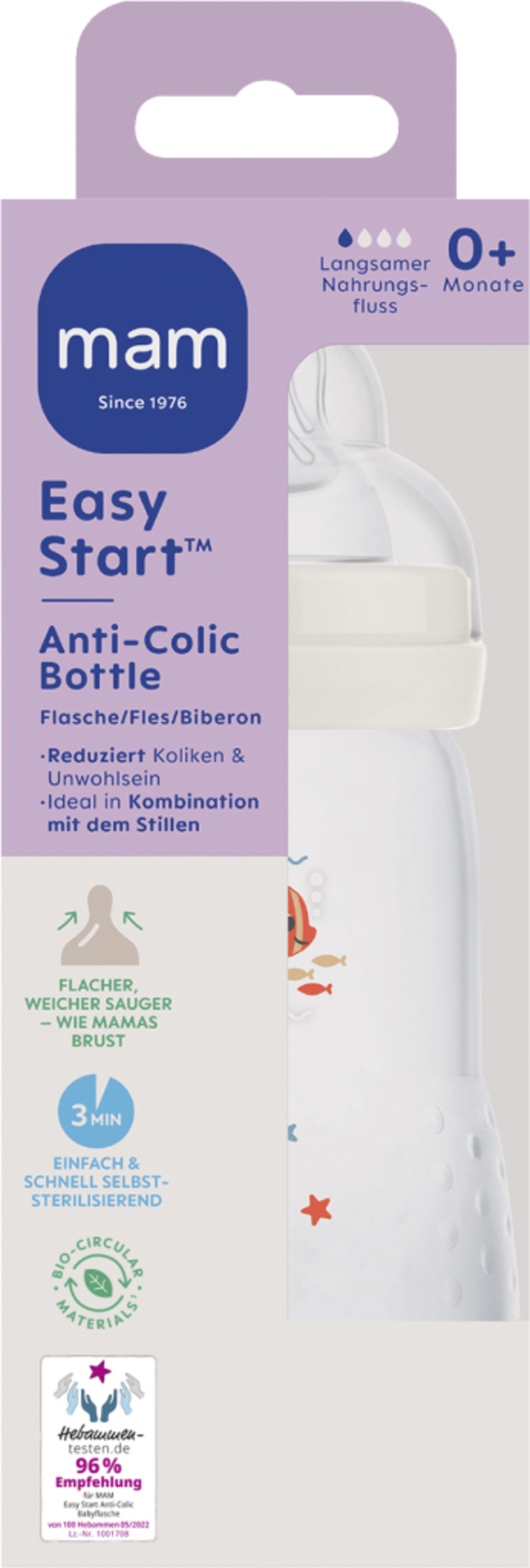 MAM Babyflasche Easy Start Anti-Colic 260 ml, 0+ uni