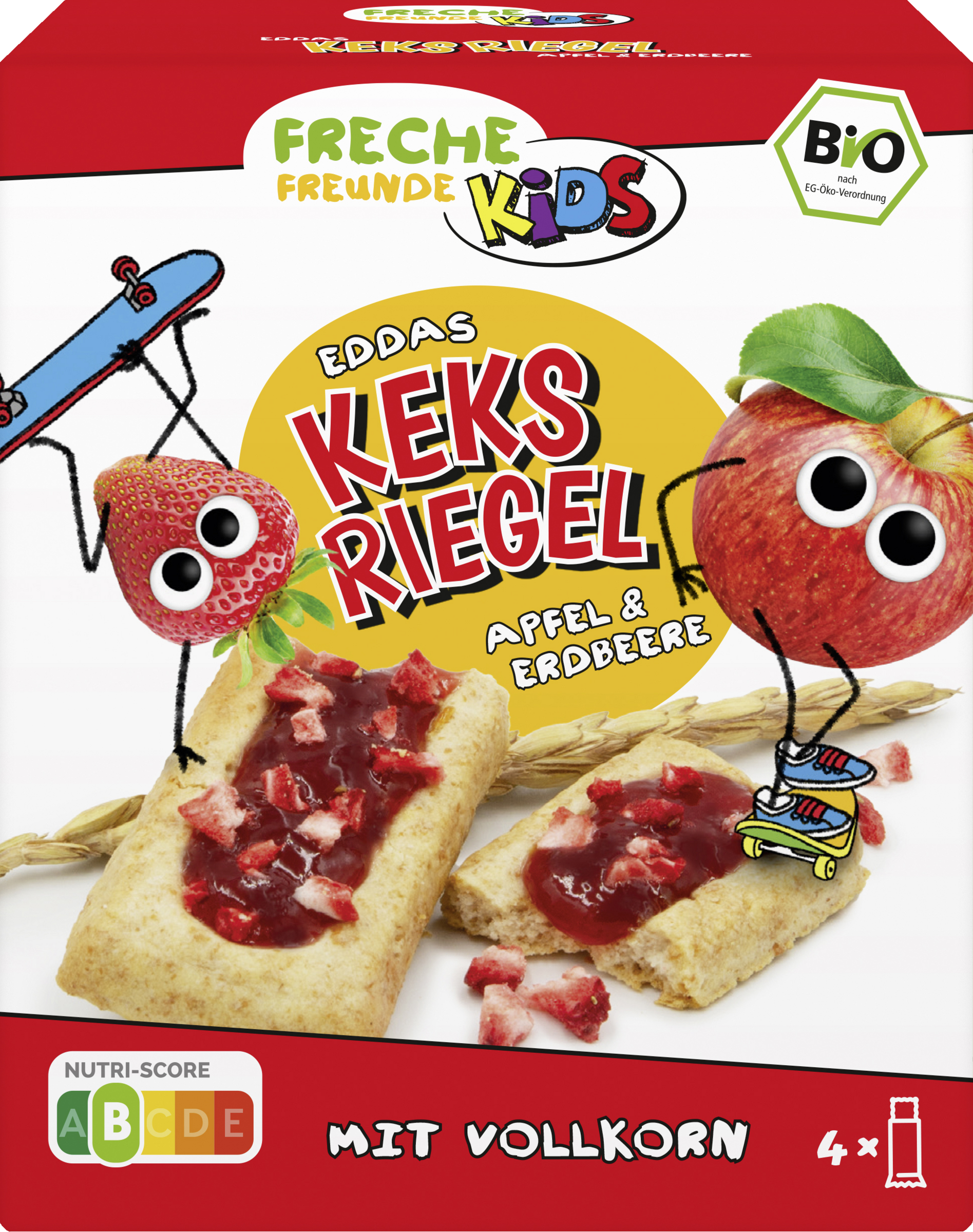 Freche Freunde Bio Kids Eddas Keks Riegel Apfel & Erdbeere
