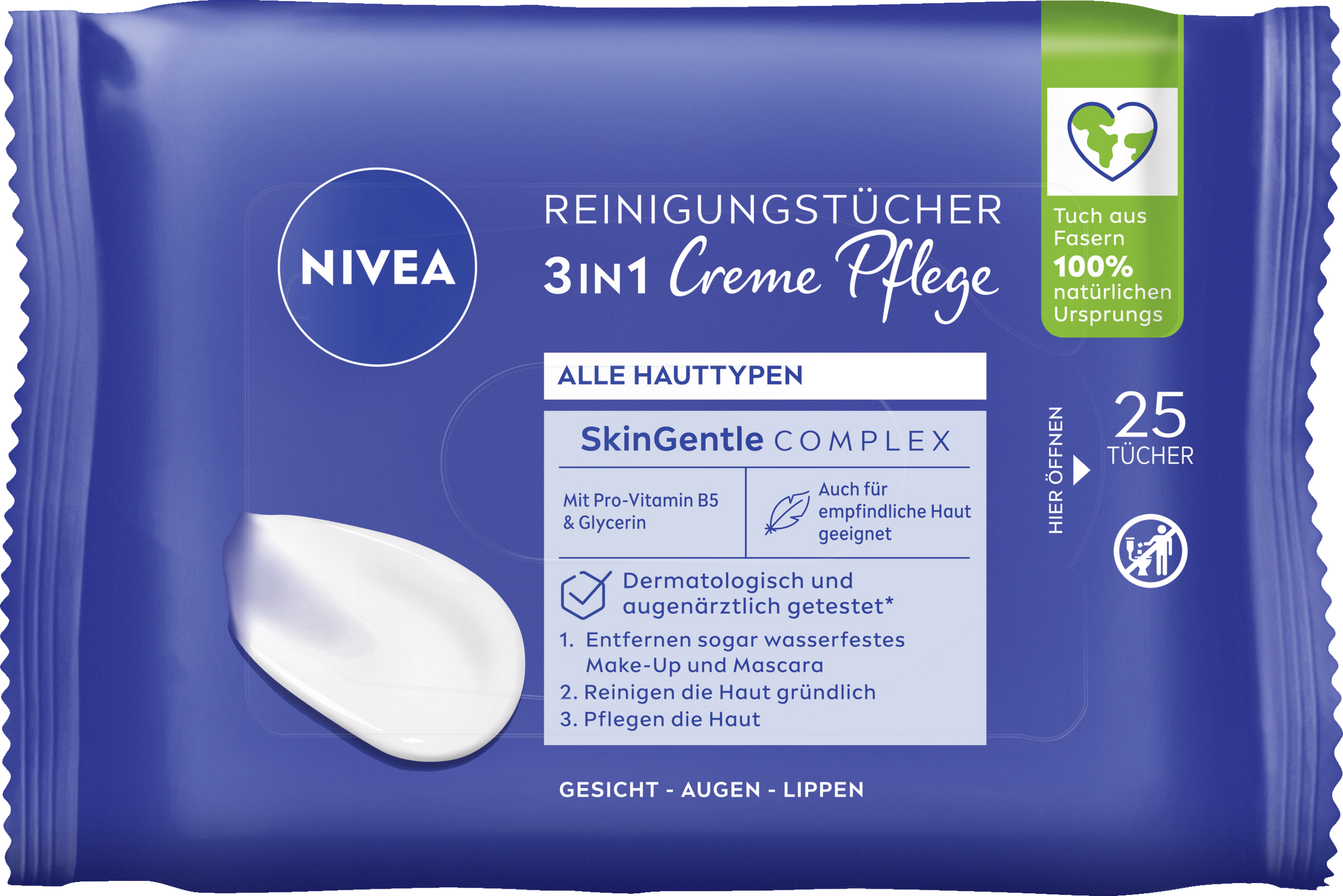 NIVEA 3in1 Creme Pflege Reinigungstücher