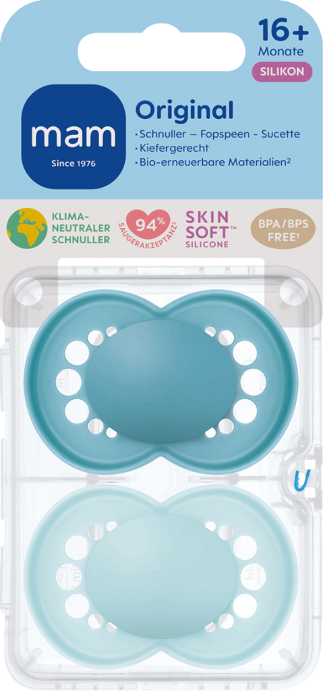 MAM MAM Original matt plain Silikon 16 blue