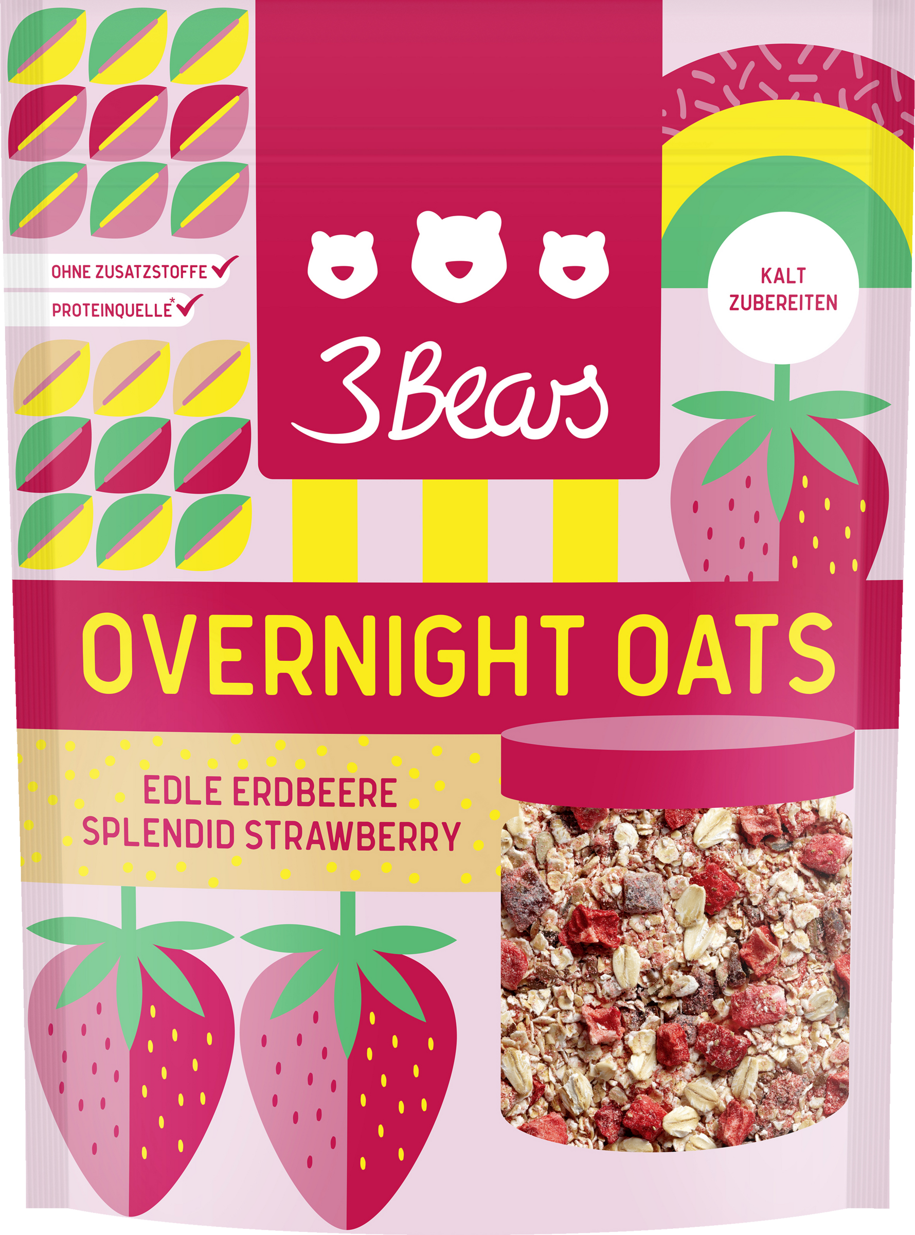 3Bears Overnight Oats Edle Erdbeere