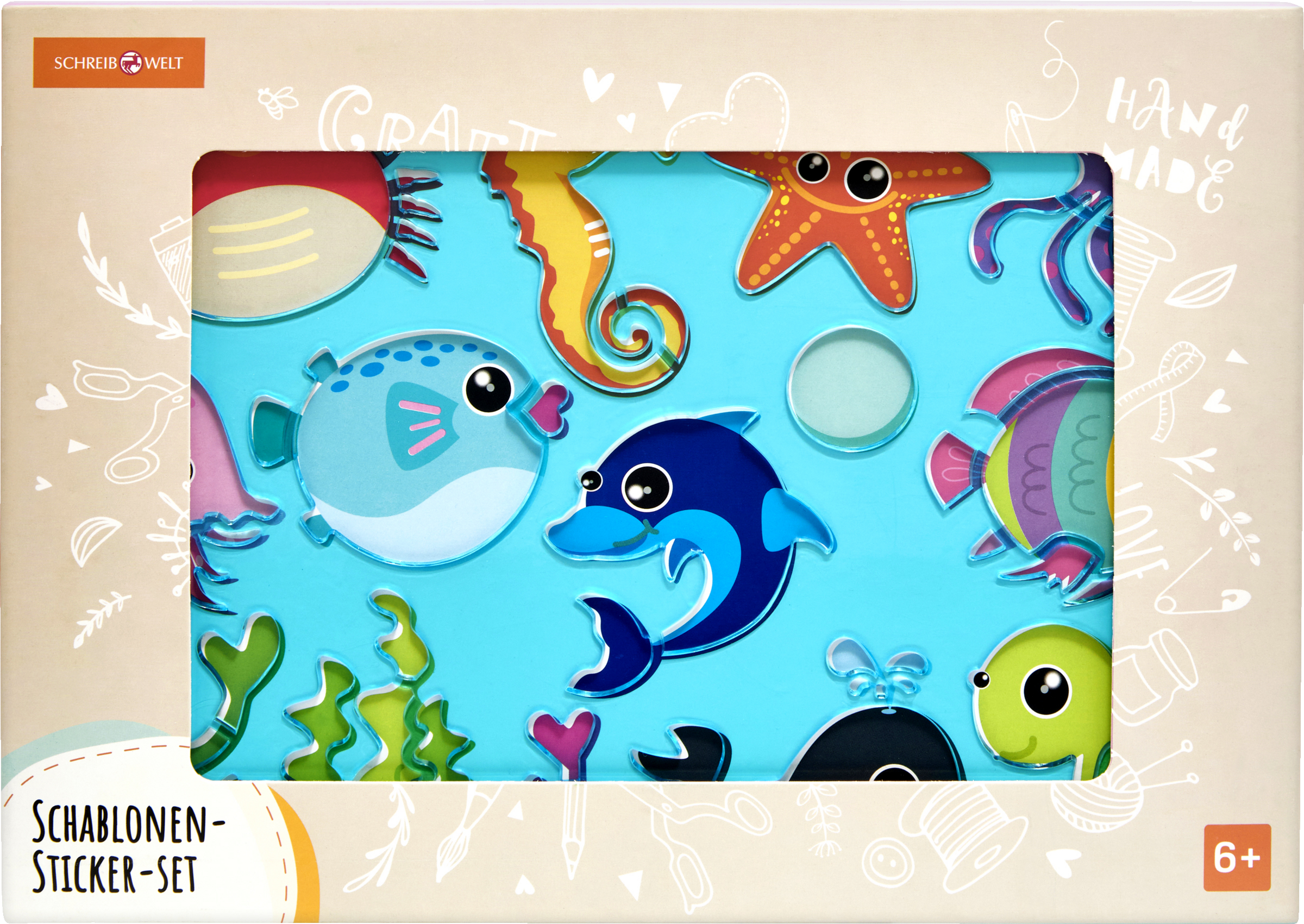 SCHREIBWELT Schablonen-Sticker-Set
