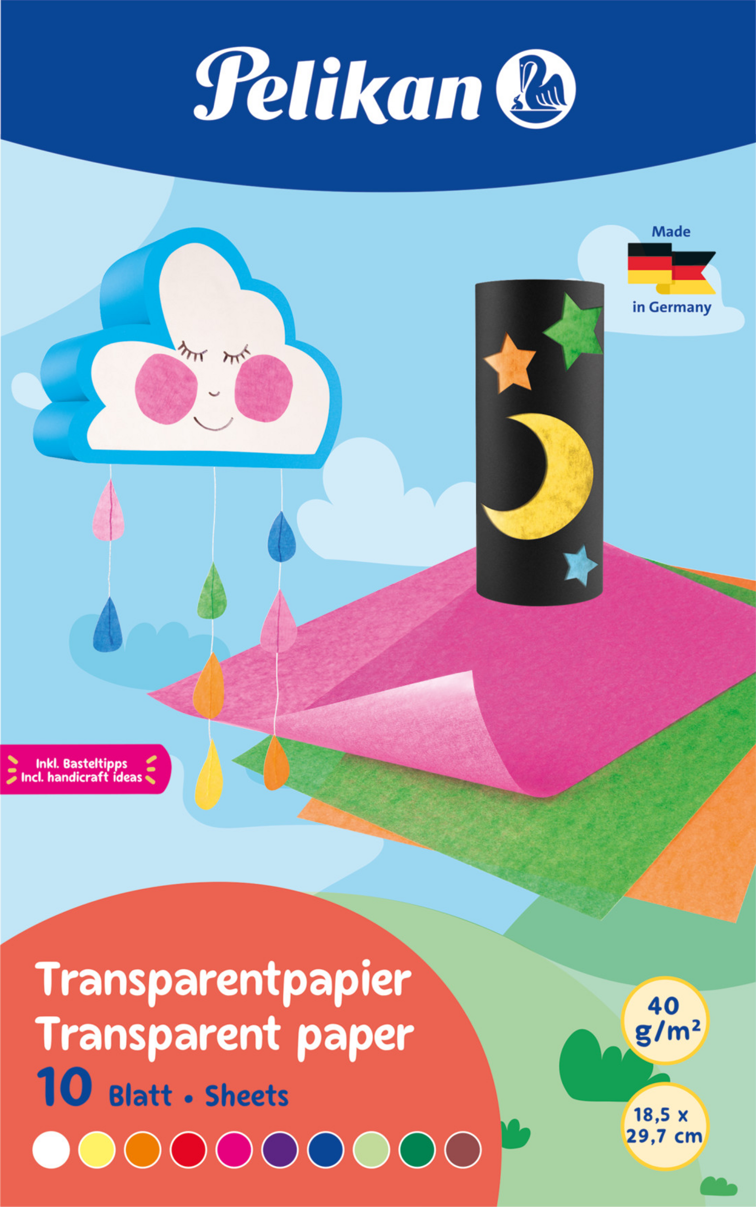 Pelikan Transparentpapier 10 Farben