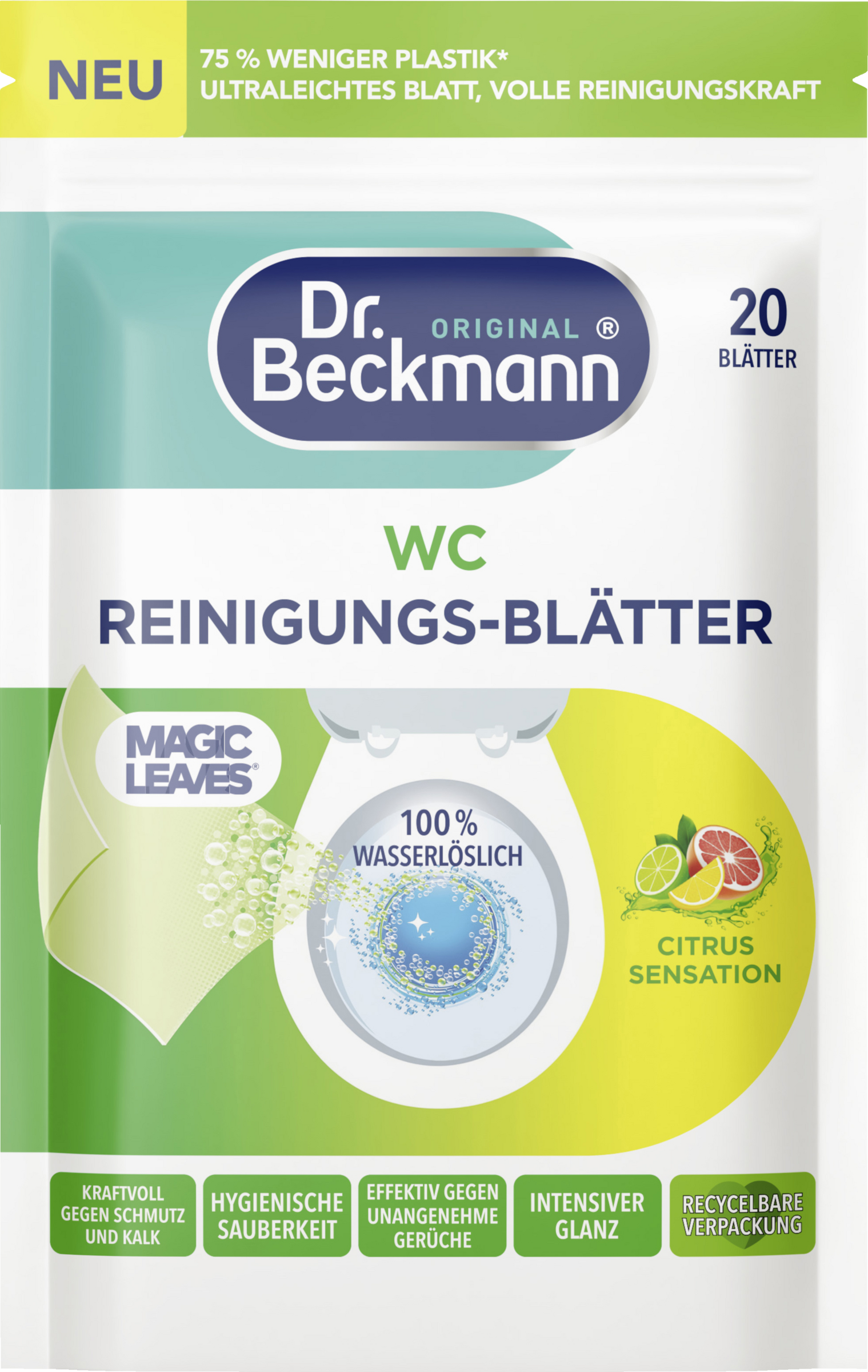 Dr. Beckmann WC Reinigungs-Blätter Citrus Sensation